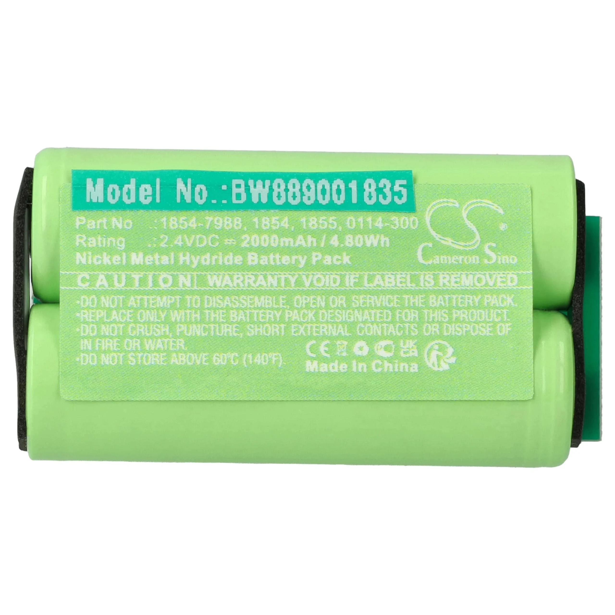 Batterie remplace Wahl 1854-7988, 0114-300, 1855, 1854 pour rasoir électrique Wahl - 2000mAh 2,4V NiMH