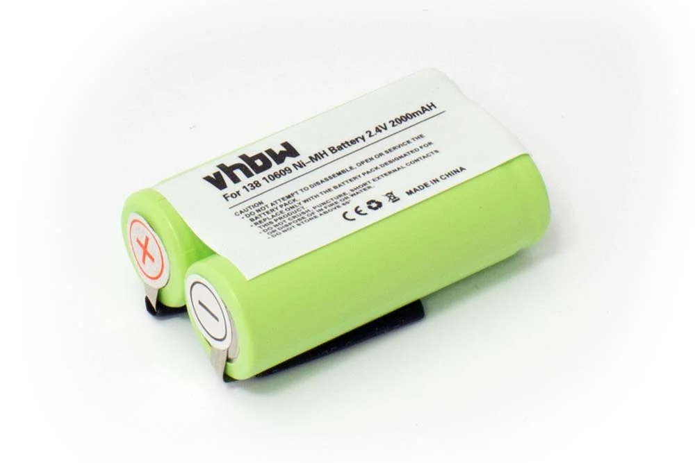 Batterie remplace 138 10609 pour rasoir électrique Philips - 2000mAh 2,4V NiMH