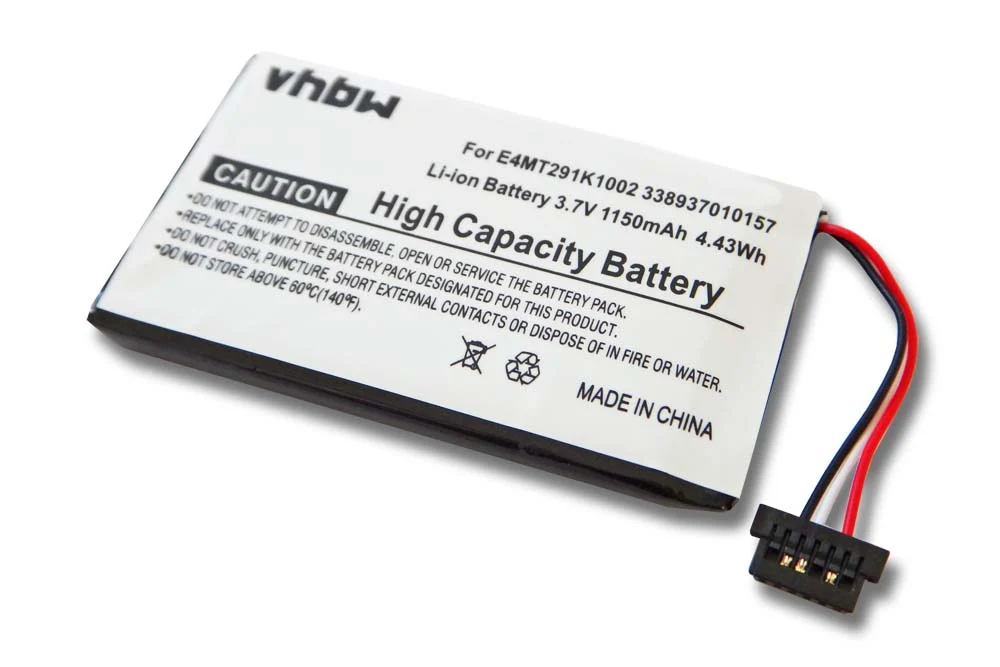 Batterie remplace Mitac Mio 338937010157 pour navigation GPS Mitac Mio - 1150mAh 3,7V Li-polymère