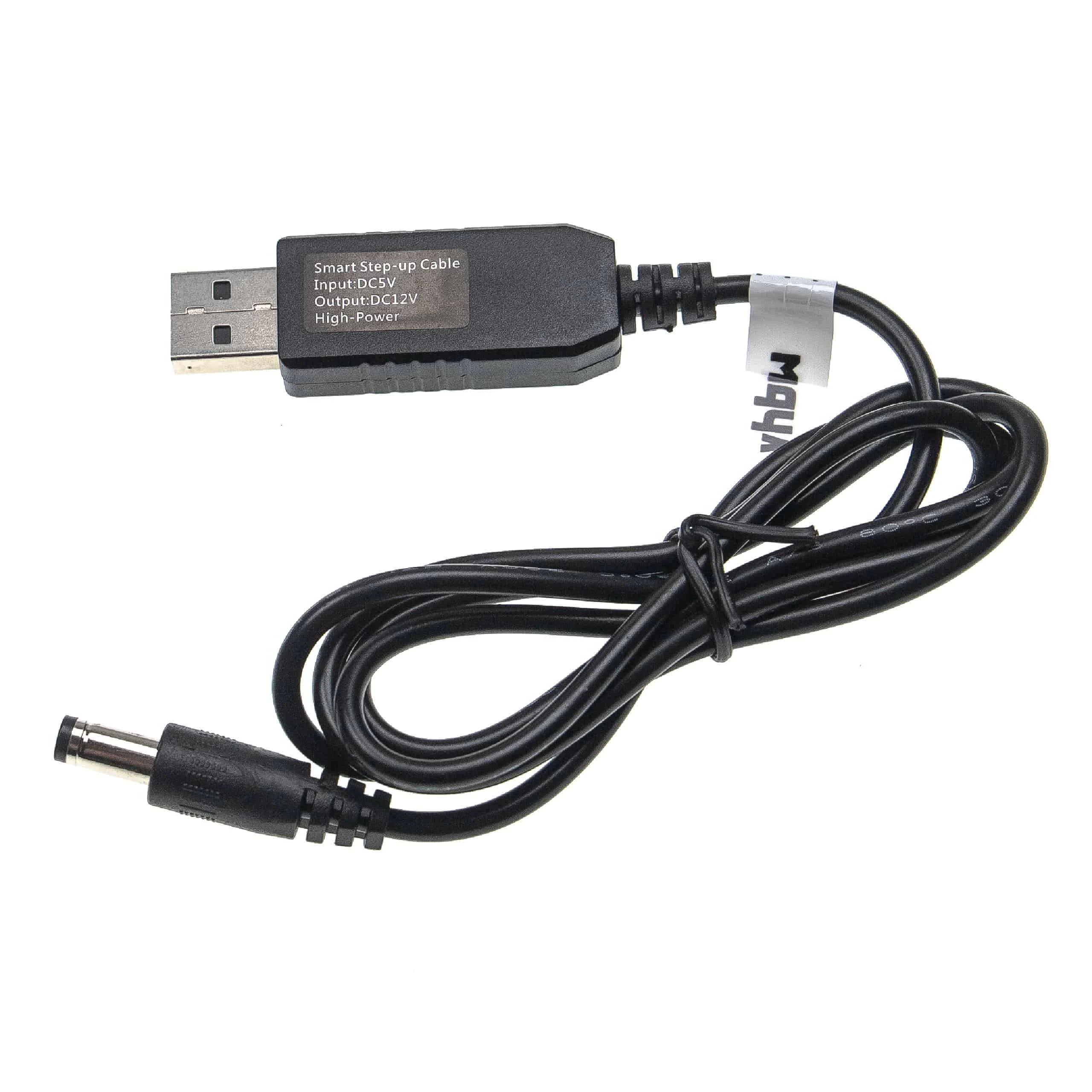 Câble de charge USB vers fiche 5,5 x 2,5 mm - 5 V / 3 A vers 12 V