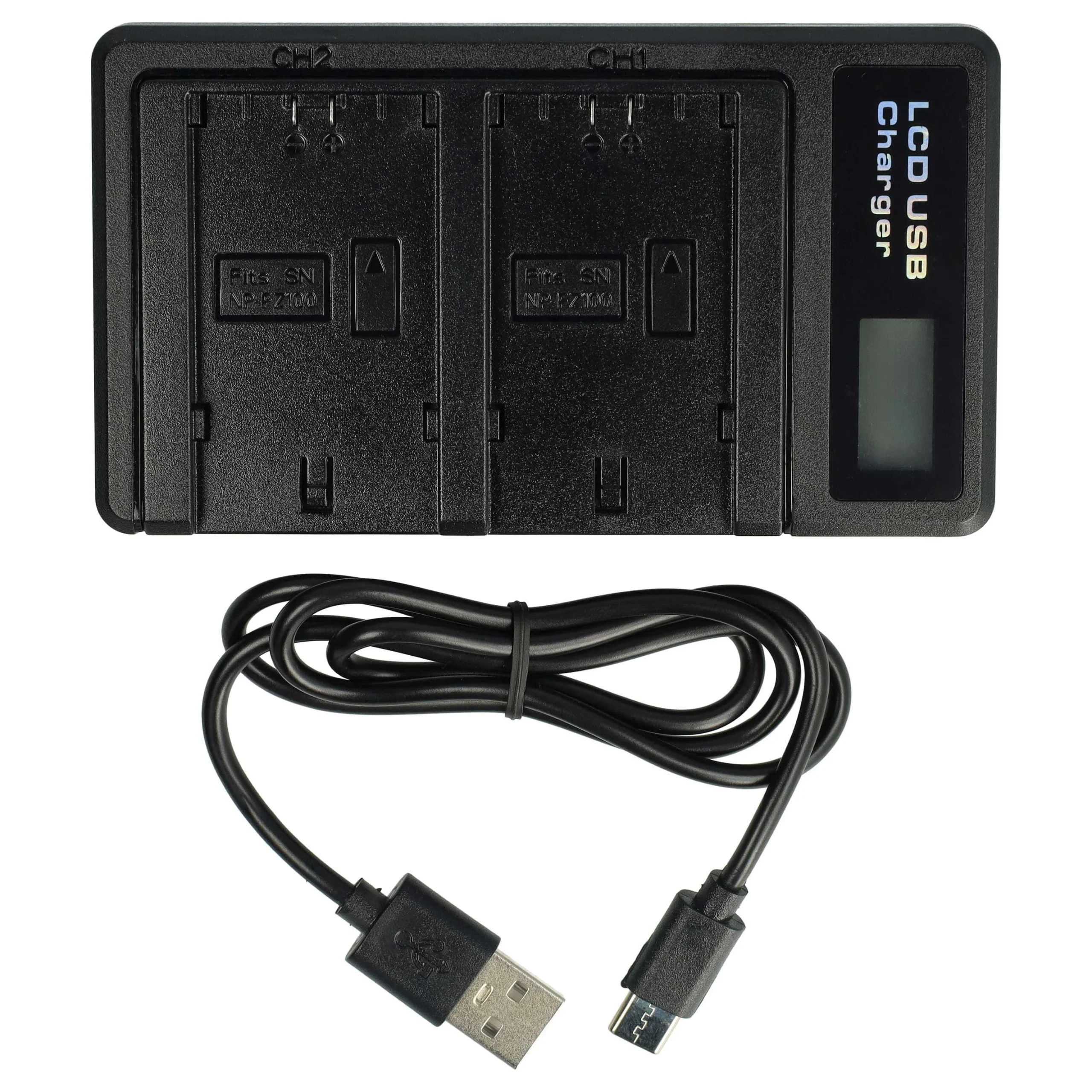Chargeur Micro-USB + USB-C + câble Micro-USB remplace Sony BC-QZ1 pour appareil photo Sony