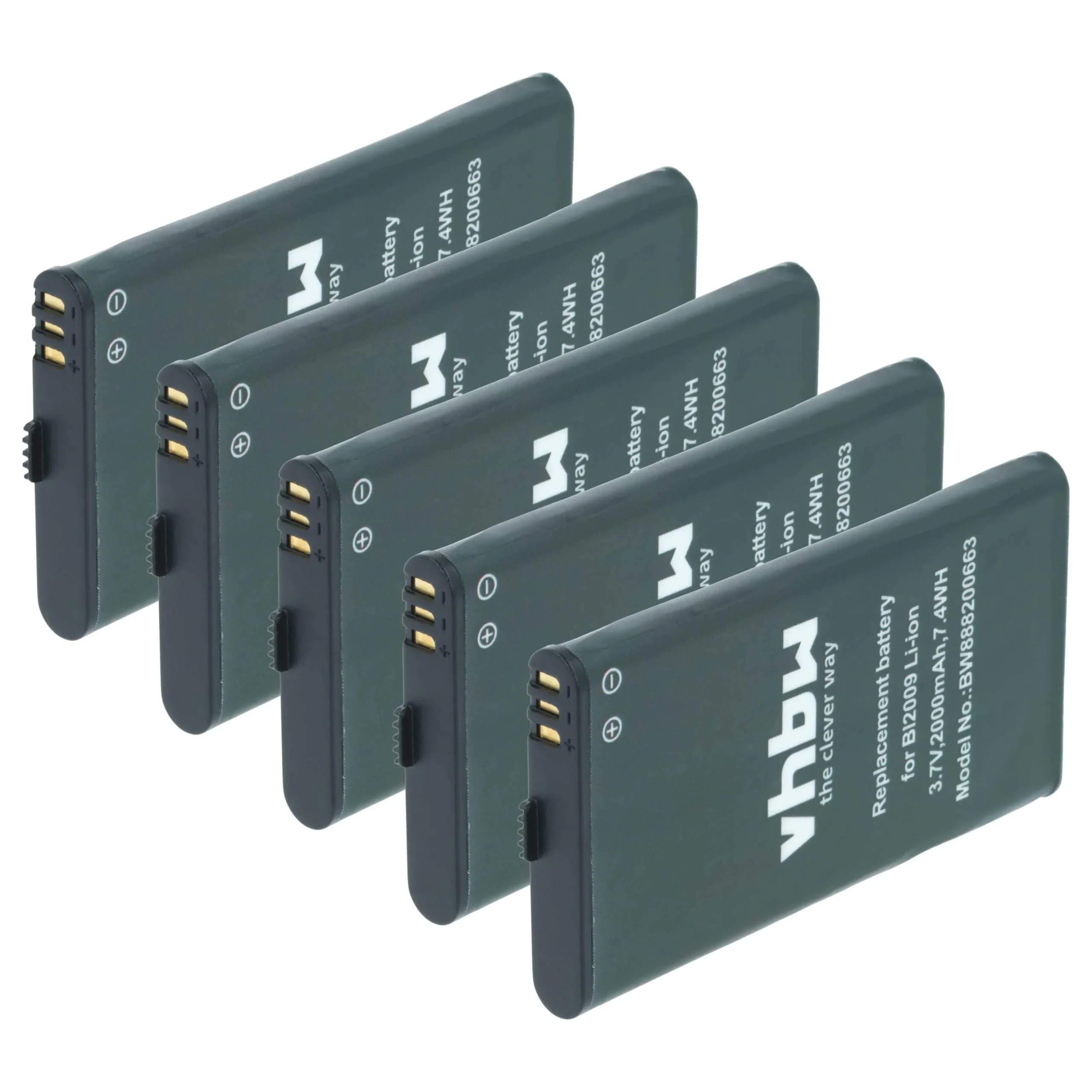 5x Batteries remplace Hytera BL2009 pour radio talkie-walkie Hytera- 2000mAh 3,7V Li-ion