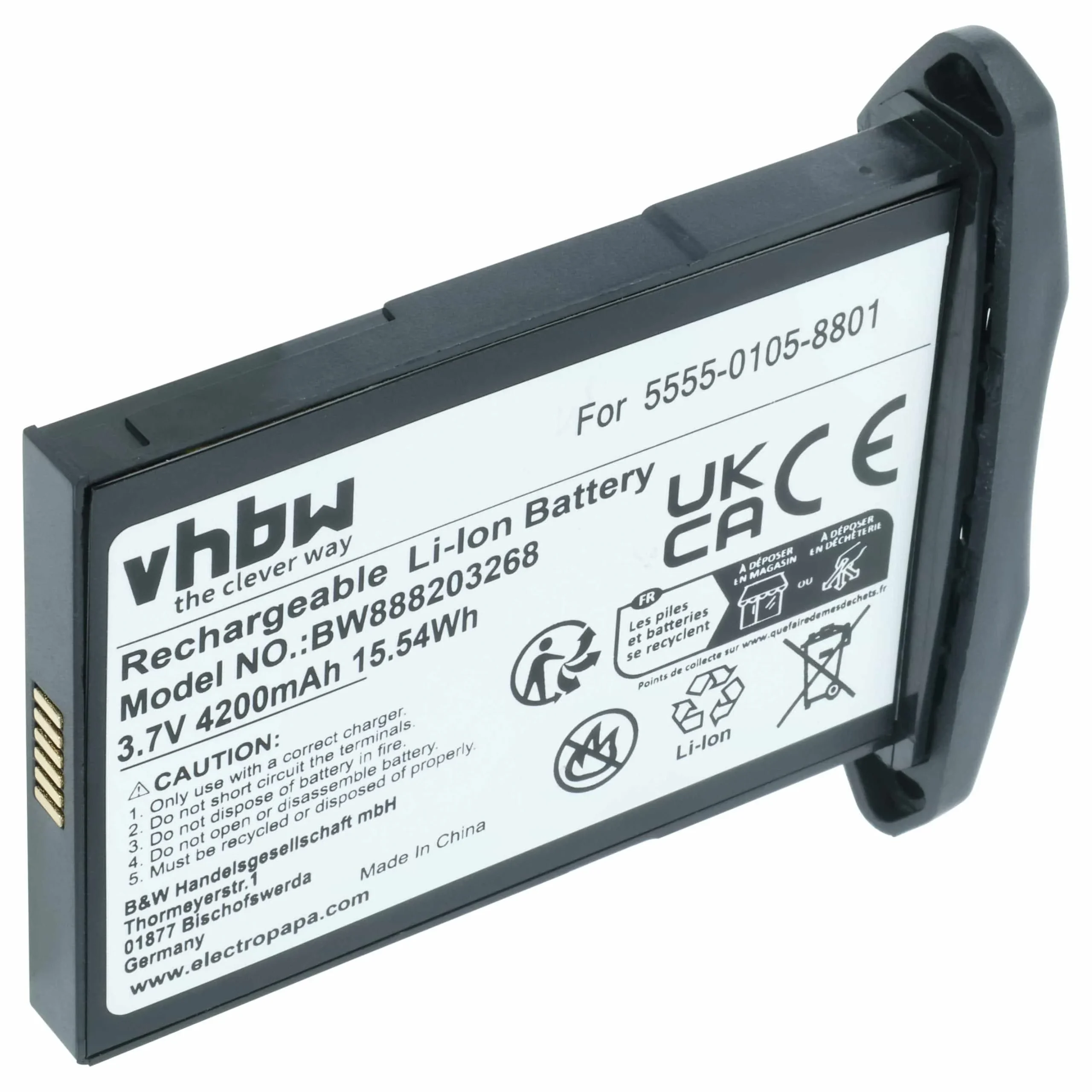 Batterie remplace NCR Orderman 5555-0105-8801 pour ordinateur de poche NCR Orderman - 4200mAh 3,7V Li-ion