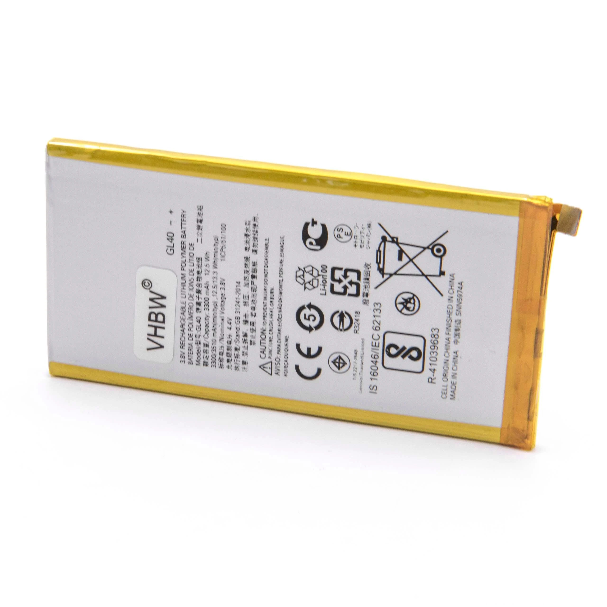 Batterie remplace Motorola SNN5974A, GL40 téléphone portable Motorola - 3300mAh 3,8V Li-polymère