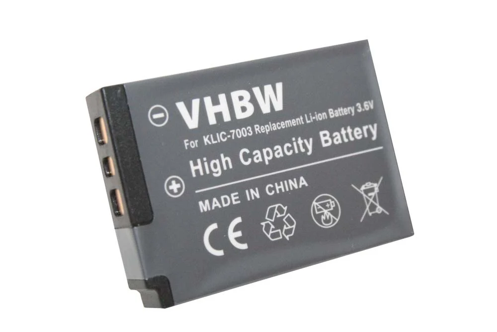 Batterie remplace Kodak Klic-7003 pour appareil photo Kodak- 700mAh 3,6V Li-ion