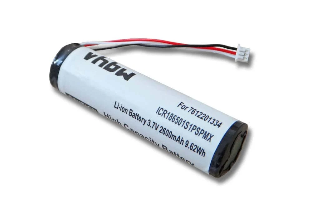 Batterie remplace BLAUPUNKT ICR186501S1PSPMX, 7612201334 pour navigation GPS Blaupunkt - 2600mAh 3,7V Li-ion