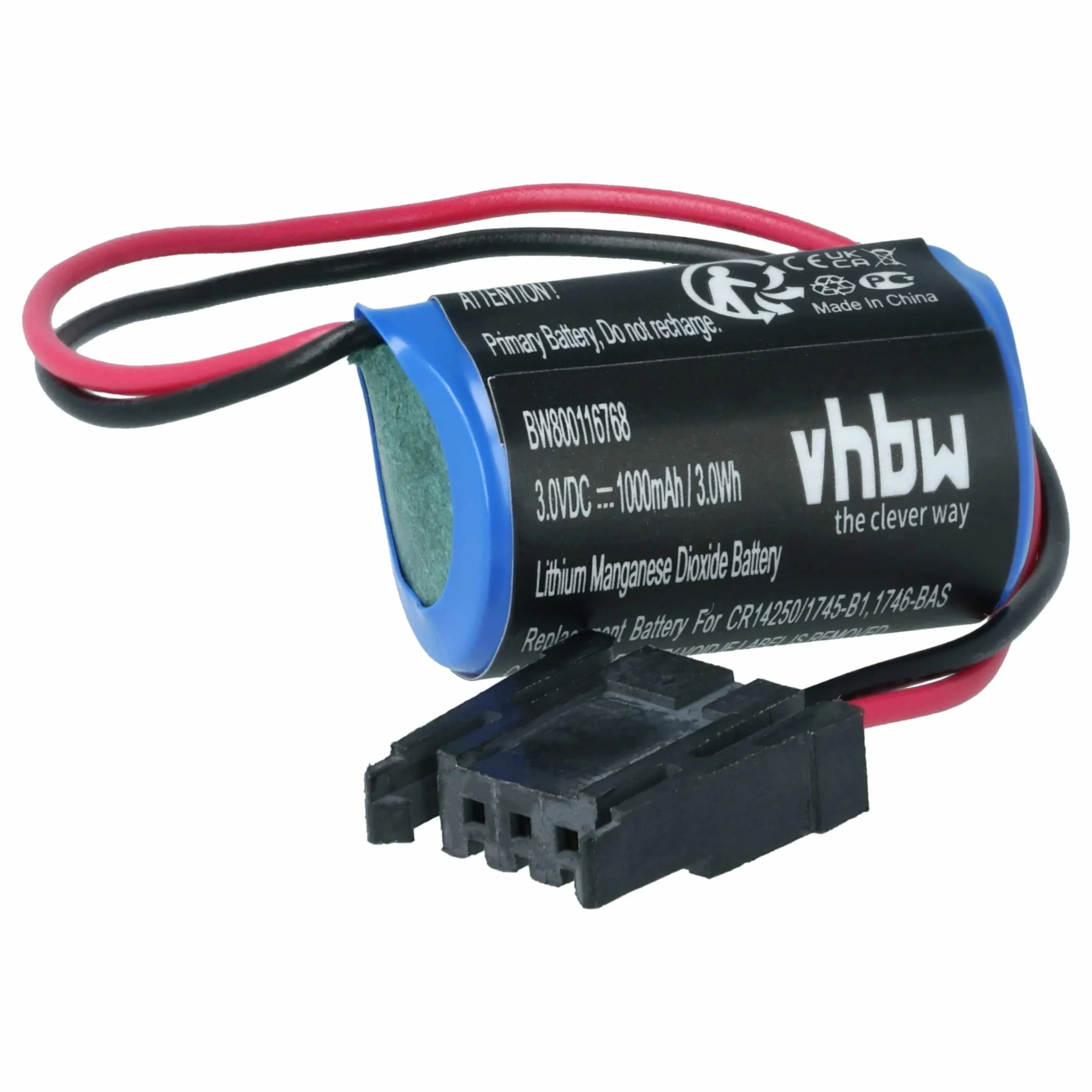 Batterie remplace Allen Bradley 1747-BA, 1746-BAS, 1745-B1 pour unité de contrôle - 1000mAh 3V Li-MnO2