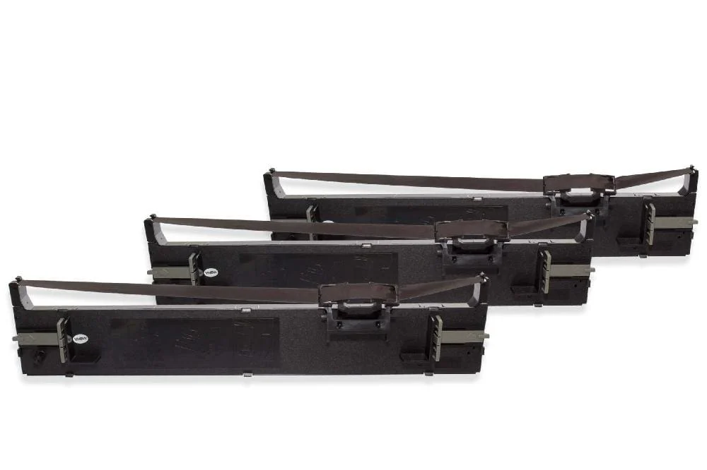 3x Ruban encreur remplace Epson S015610, C13S015610 pour imprimante matricielle / étiquette - noir