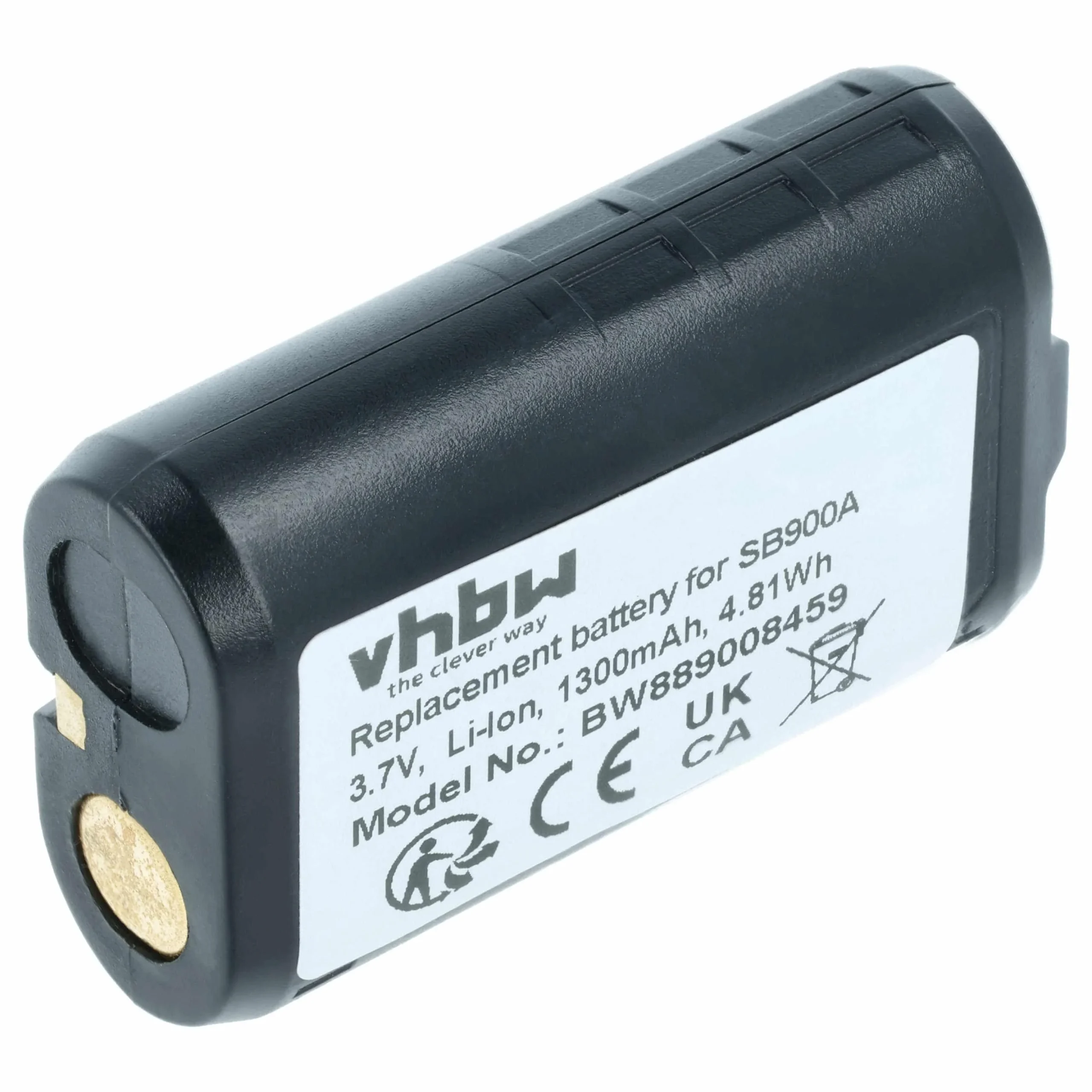Batterie remplace Shure SB900A, 95A42465, SB900 pour système radio numérique Shure - 1300mAh 3,7V Li-ion