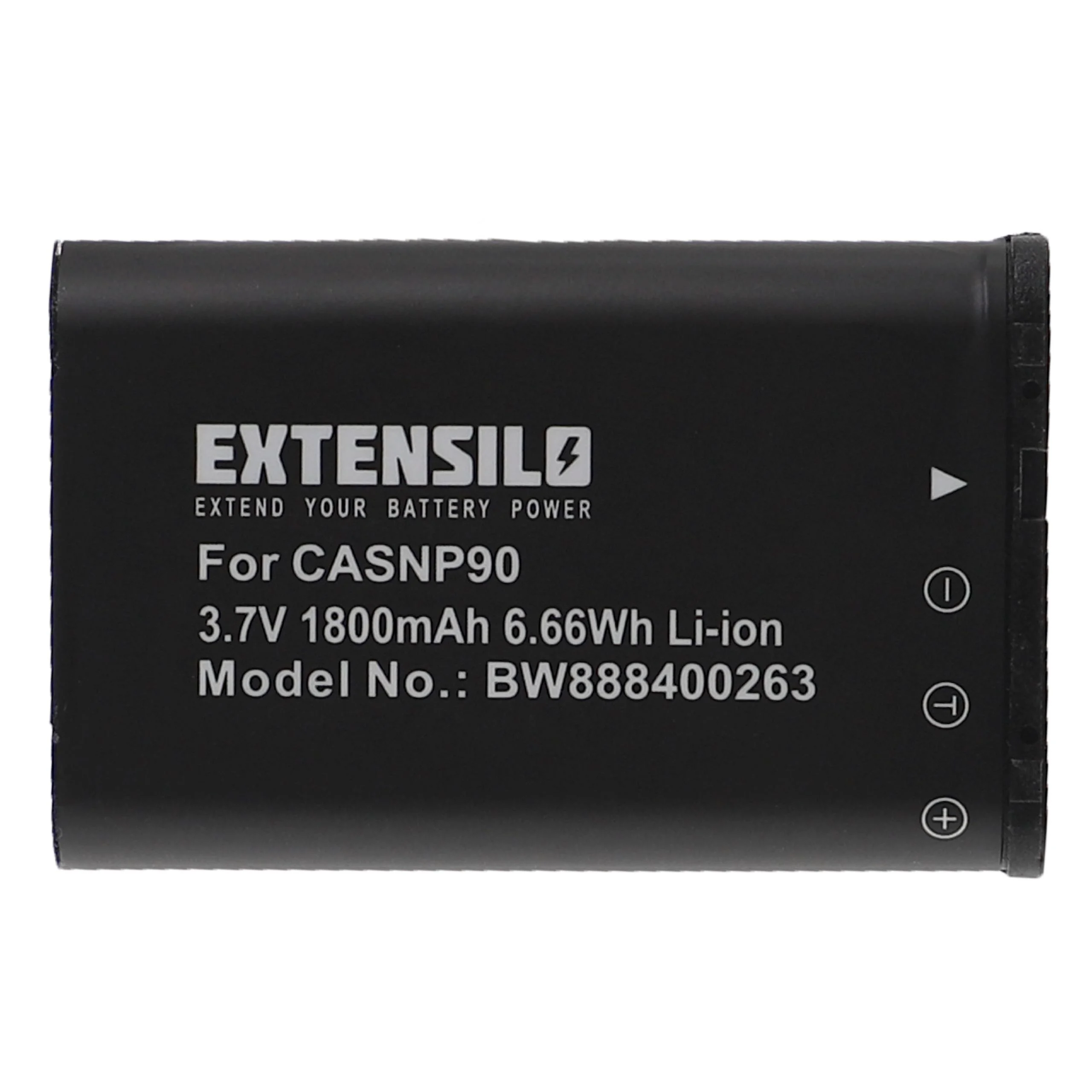 Batterie remplace Casio NP-90DBA, NP-90 pour appareil photo Casio- 1800mAh 3,7V Li-ion