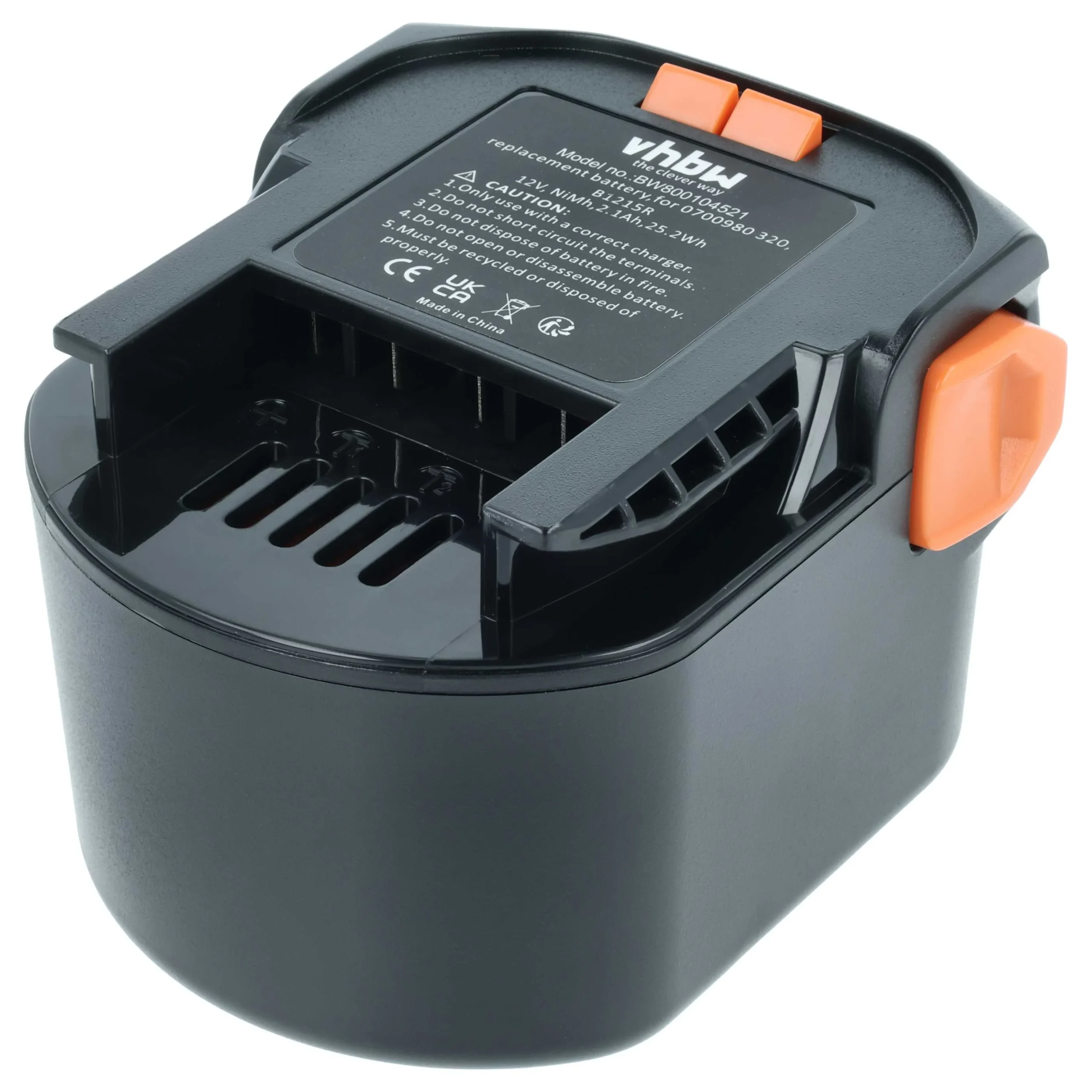 Batterie remplace AEG 0700 980 320, B1215R, B1220R, M1230R outil électrique AEG - 2,1Ah 12V NiMH