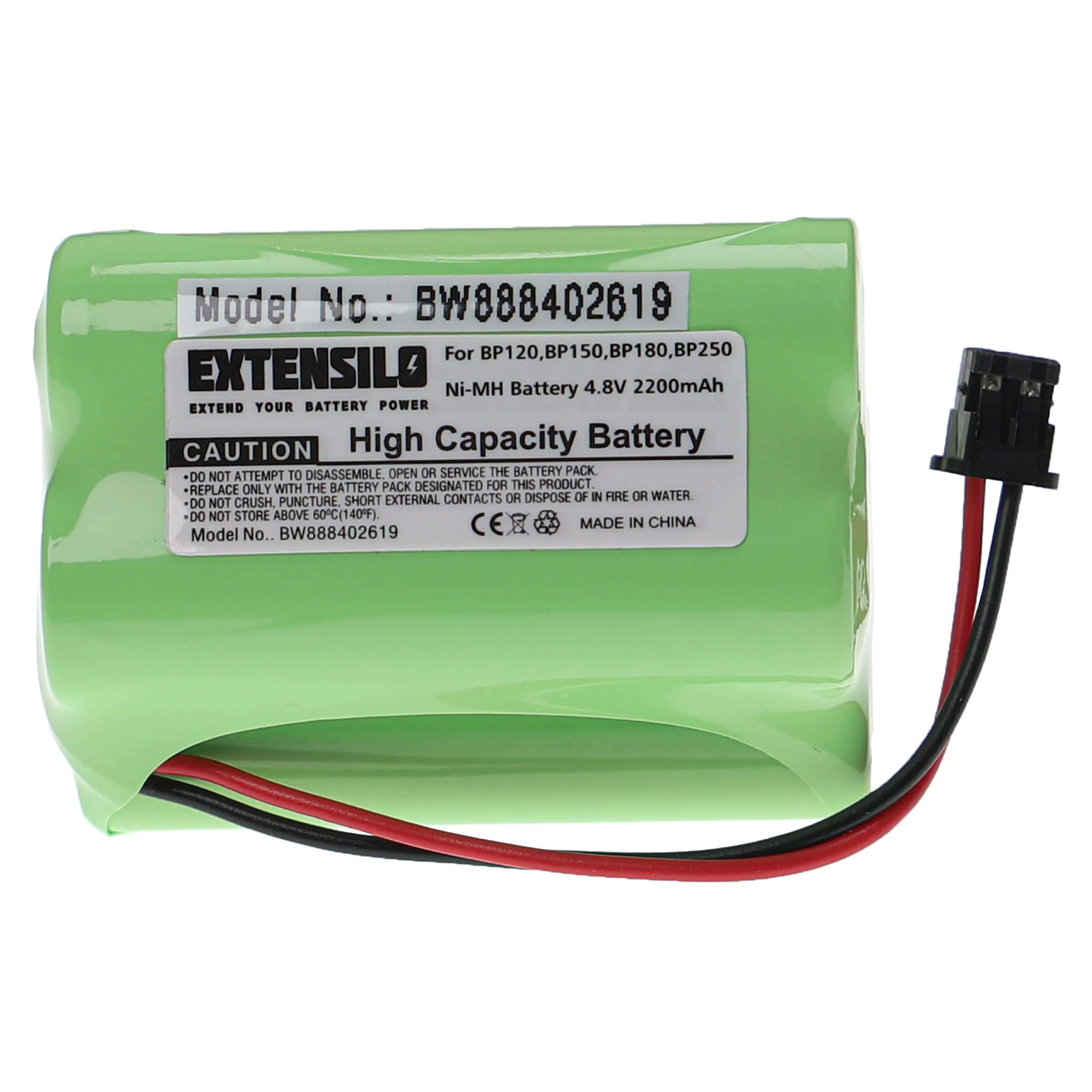 Batterie remplace BP120, BBTY0356001, BP180, BP150, BP250 pour radio talkie-walkie Uniden- 2200mAh 4,8V NiMH
