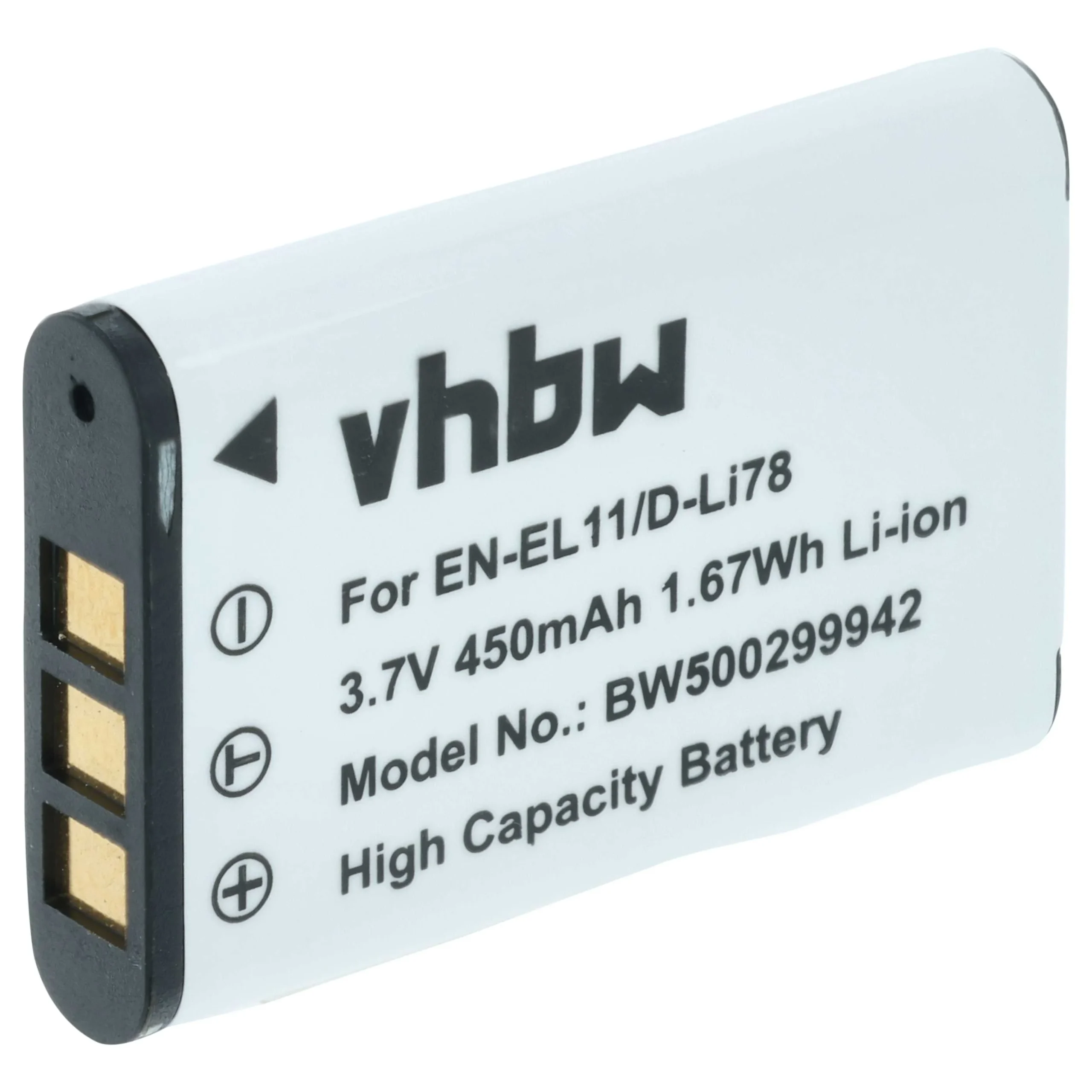 Batterie remplace Nikon EN-EL11 pour appareil photo Pentax- 450mAh 3,6V Li-ion