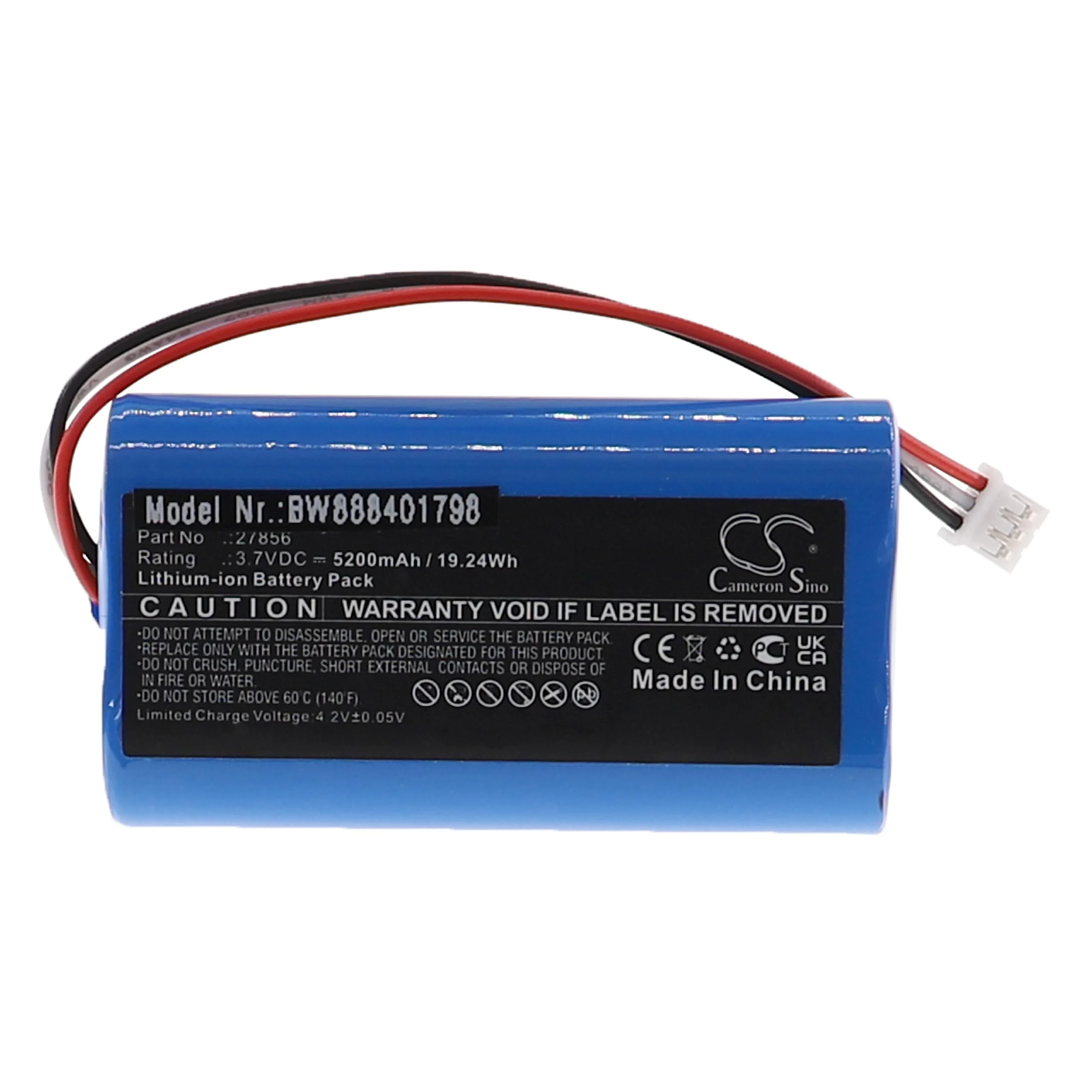 Batterie remplace Albrecht 27856 radio - 5200mAh 3,7V Li-ion
