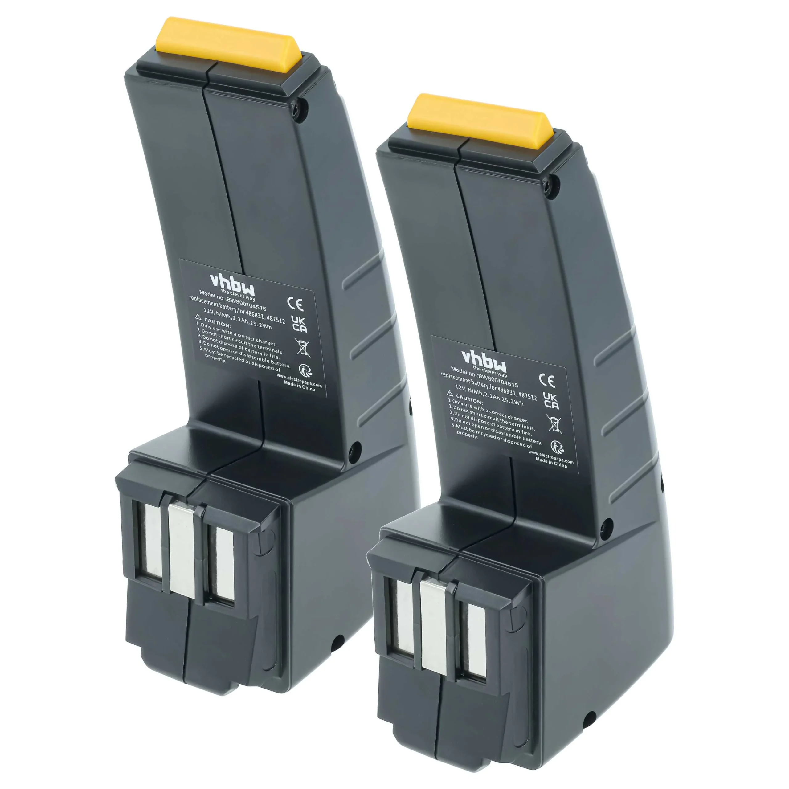 Batterie (2 pcs.) remplace Festo Festool 487512, 486831 outil électrique Festo Festool - 2,1Ah 12V NiMH