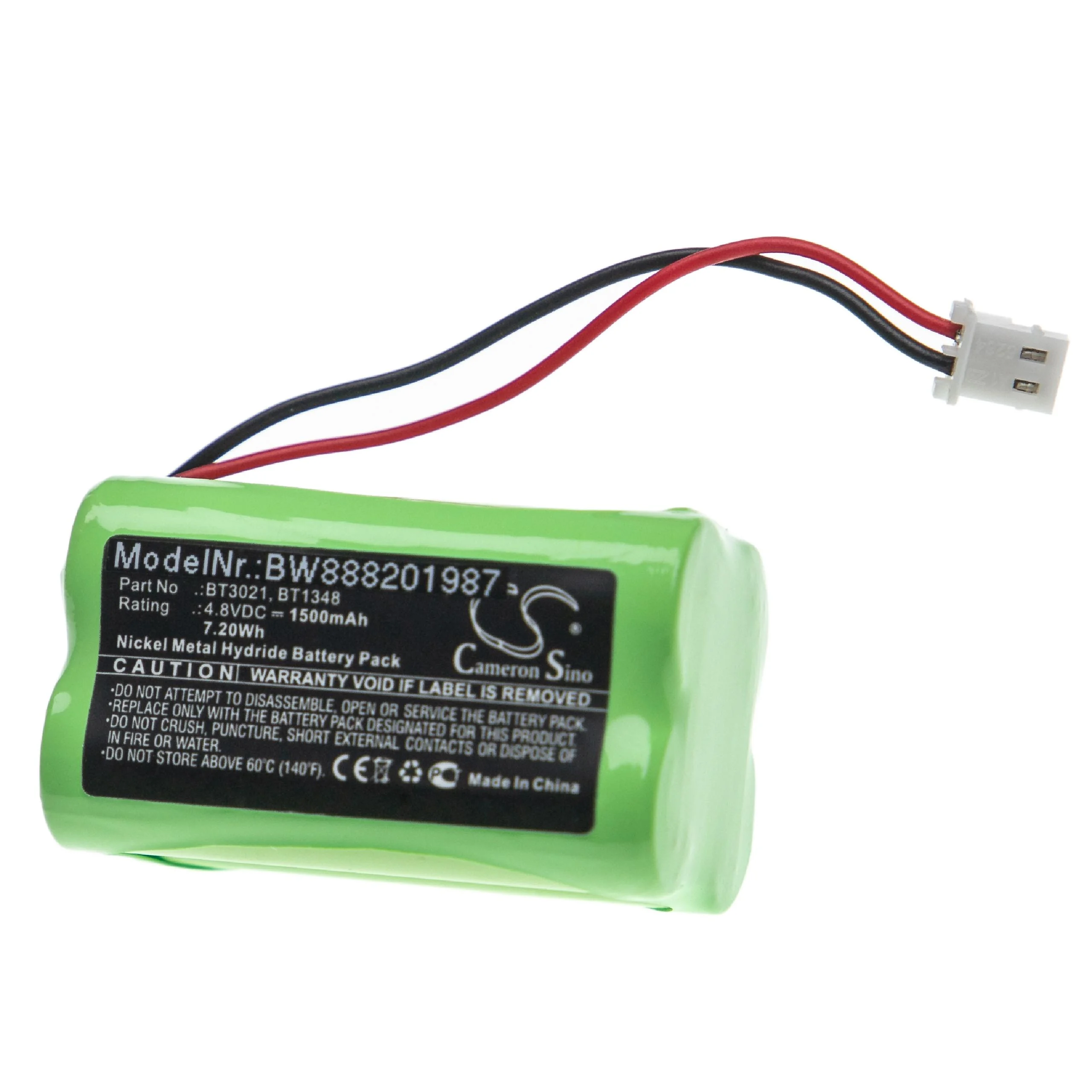 Batterie remplace Commpact BT1348, BT3021 pour centrale d'alarme Commpact - 1500mAh 4,8V NiMH