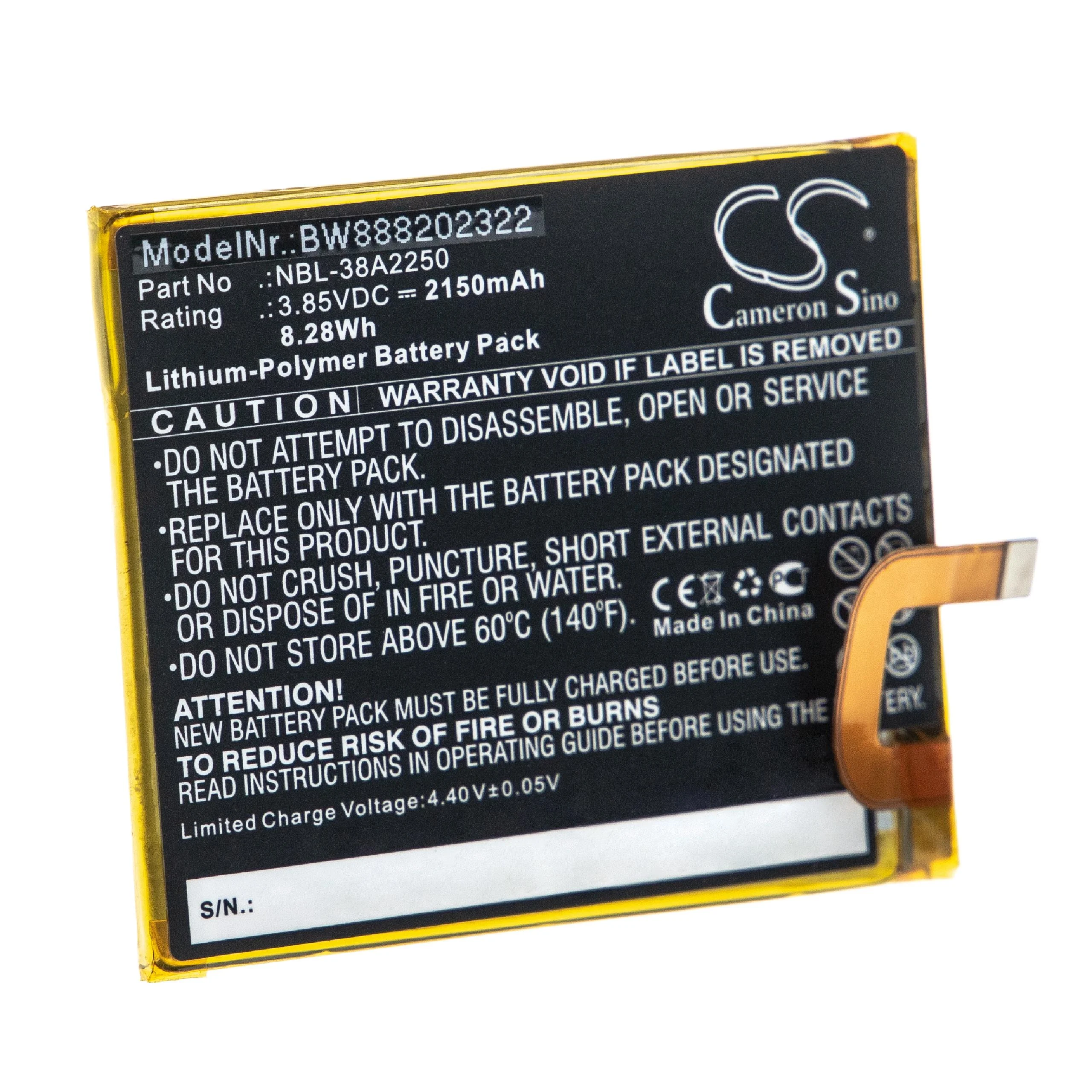 Batterie remplace Neffos / TP-Link NBL-38A2250 téléphone portable Neffos / TP-Link - 2150mAh 3,85V Li-polymère