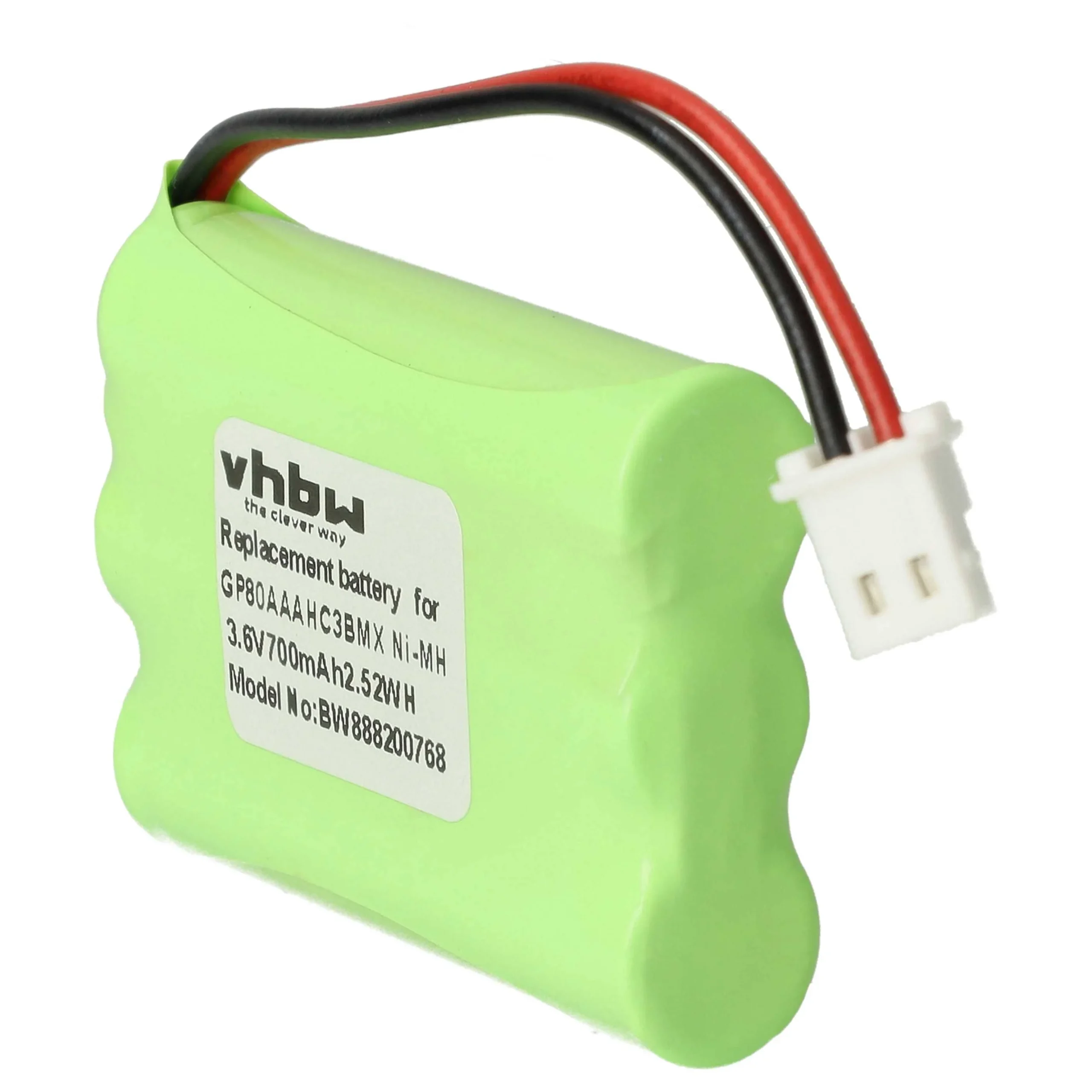Batterie remplace Motorola HRMR03, GP80AAAHC3BMX pour moniteur bébé FisherPrice - 700mAh 3,6V NiMH