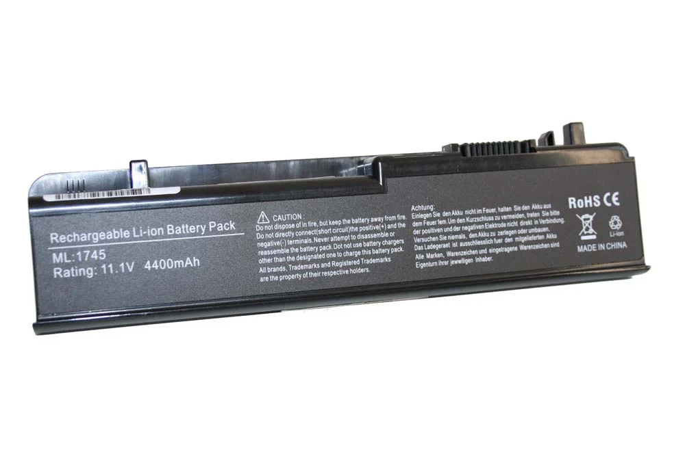 Batterie remplace Dell 312-0196, M905P, 312-0186 pour ordinateur portable Dell- 4400mAh 11,1V Li-ion, noir