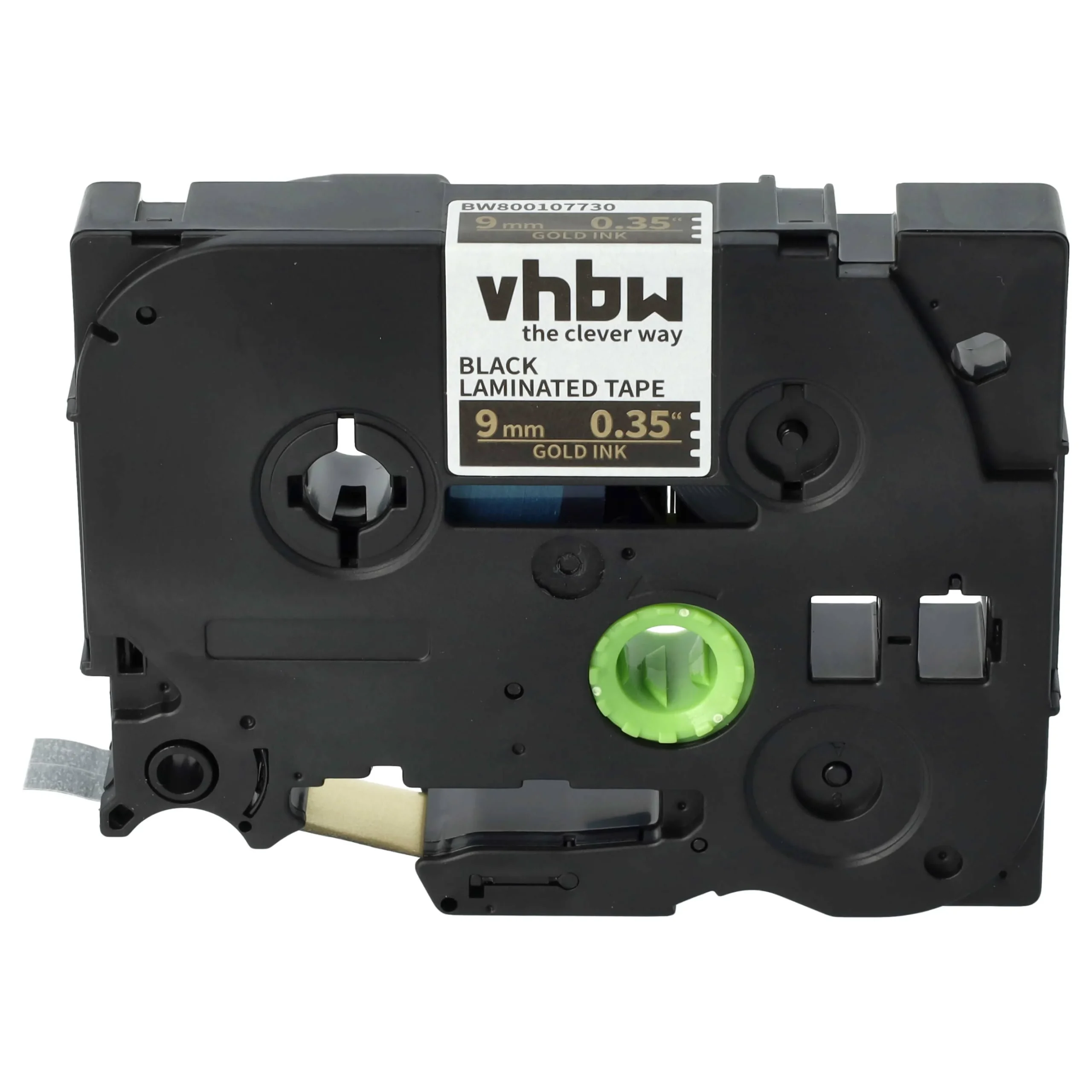 Cassette à ruban remplace Brother TZE-324 - 9mm lettrage Or ruban Noir, plastique