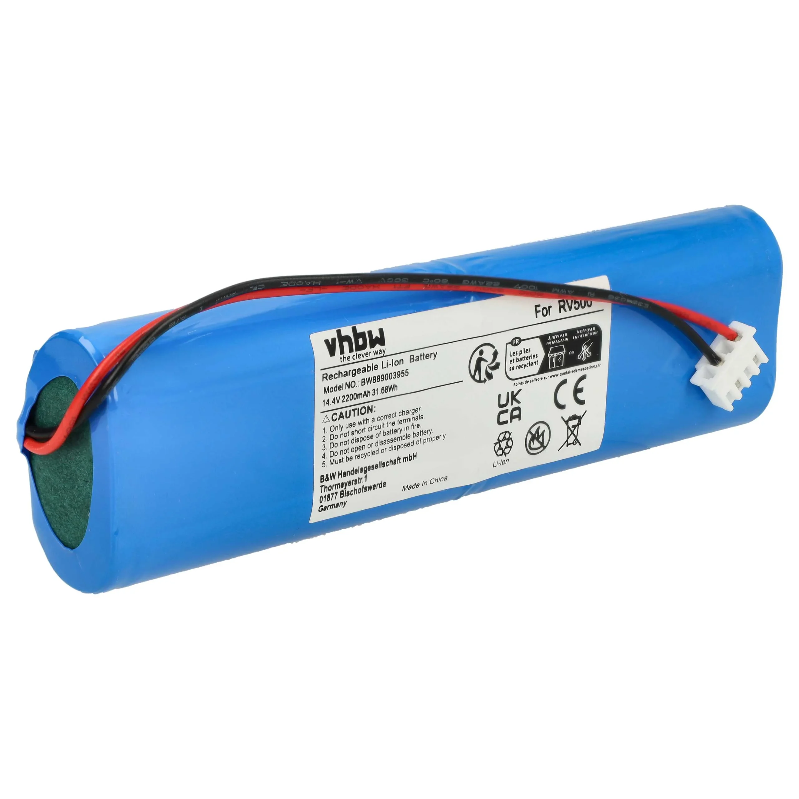 Batterie remplace Chuango CL059 pour robot aspirateur Chuango - 2200mAh 14,4V Li-ion