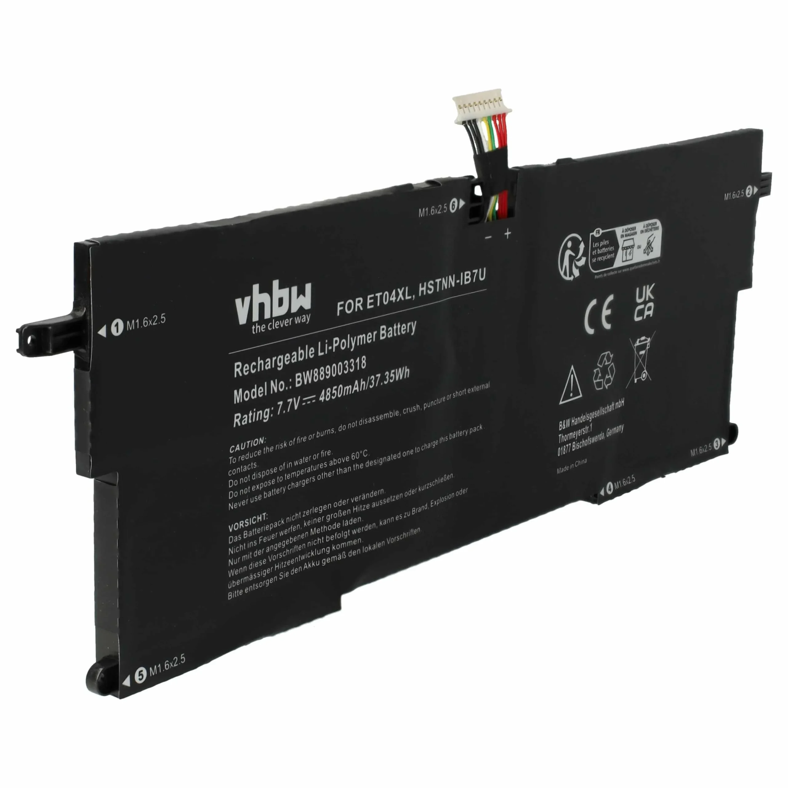 Batterie remplace HP 915030-171, 915191-855, 915030-1C1 pour ordinateur portable HP- 4850mAh 7,7V Li-polymère