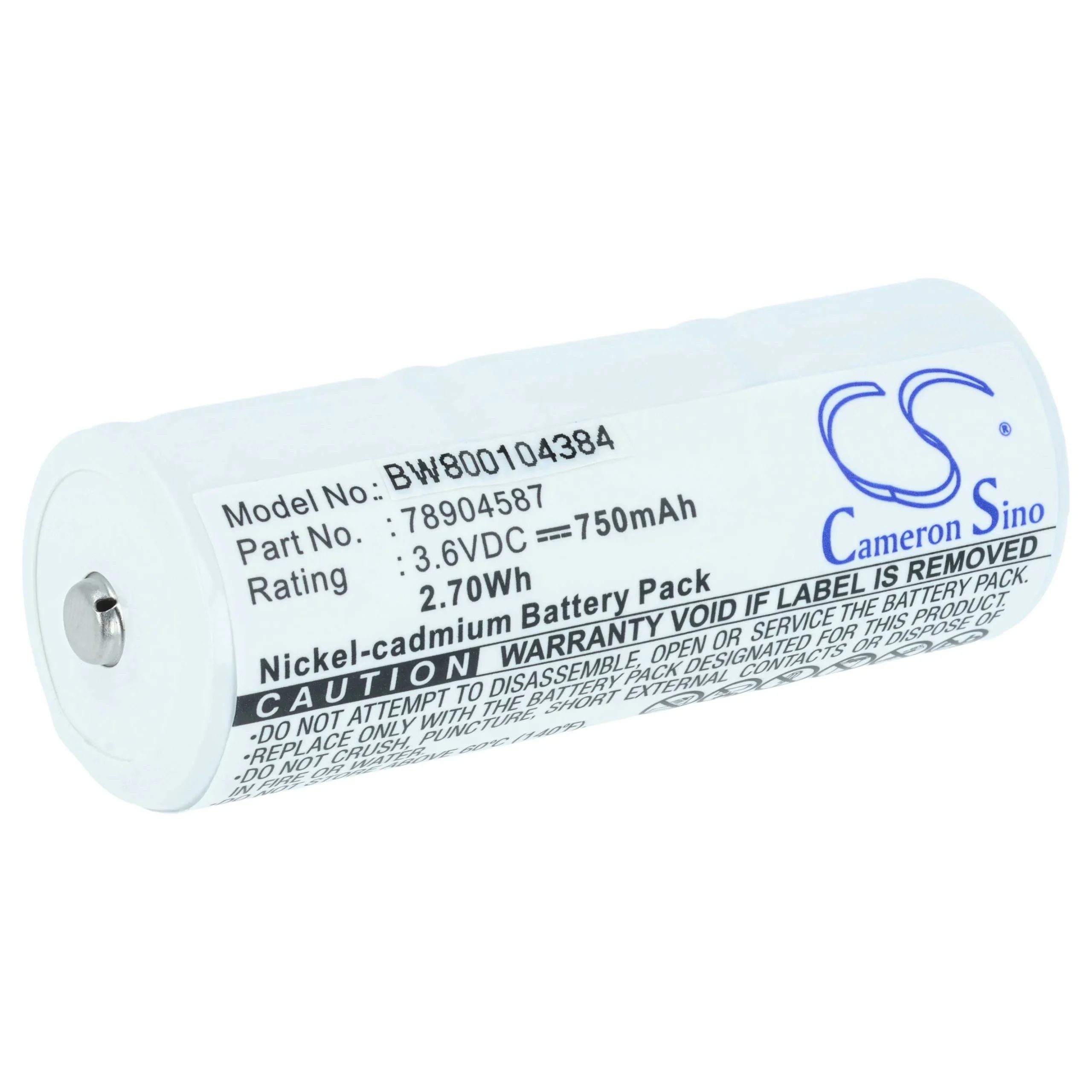 Batterie remplace Welch Allyn 78904587 pour appareil médical Cardinal Medical - 750mAh 3,6V NiCd