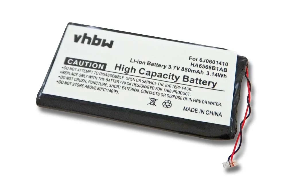 Batterie remplace Samsung HA6568B1AB, 6J0601410 pour lecteur MP3 Samsung - 850mAh 3,7V Li-ion