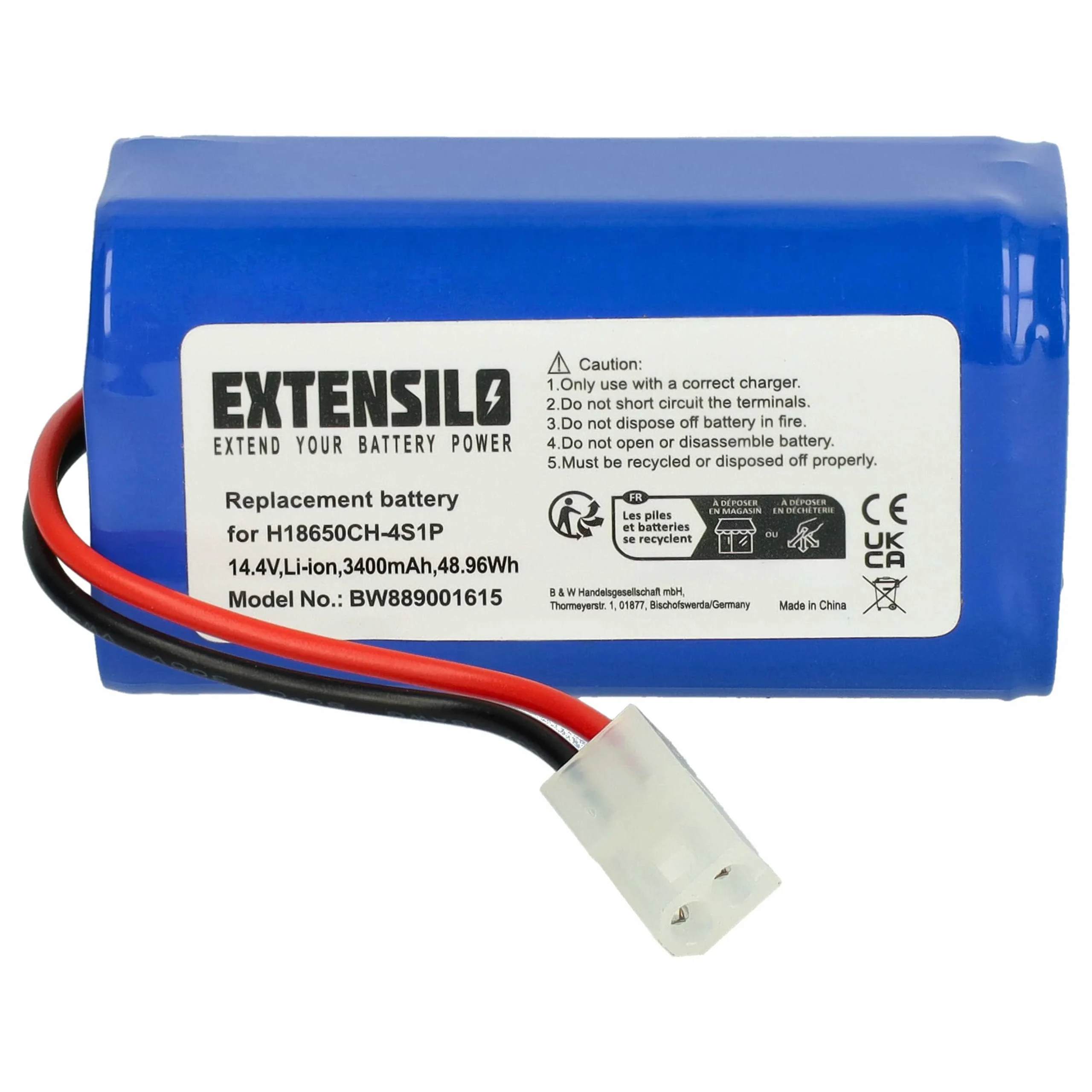 Batterie pour robot aspirateur Panasonic, Phicomm, Xiaomi, Flyco - 3400mAh 14,4V Li-ion
