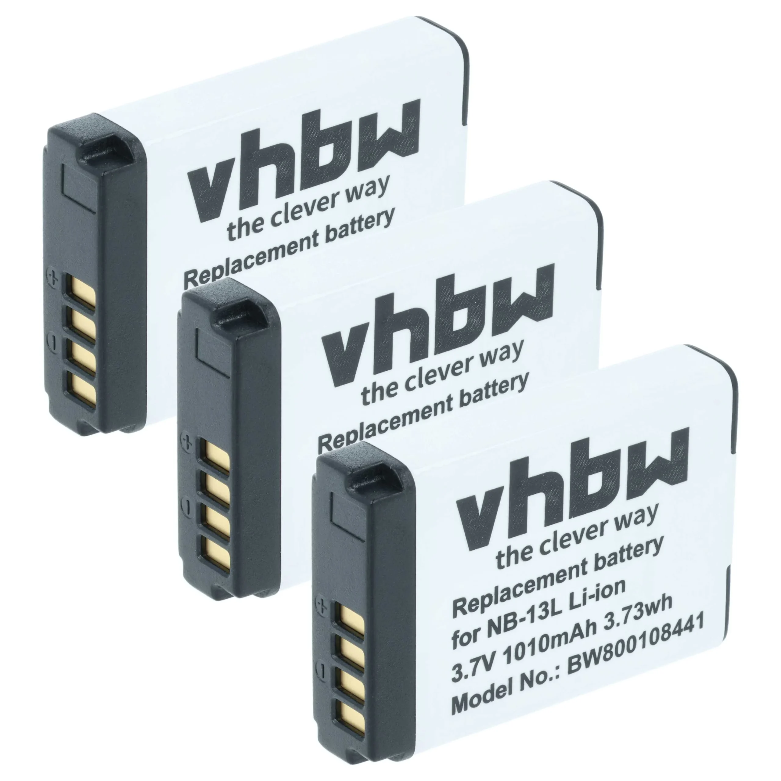 3x Batteries remplace Canon NB-13L pour appareil photo Canon- 1010mAh 3,7V Li-ion
