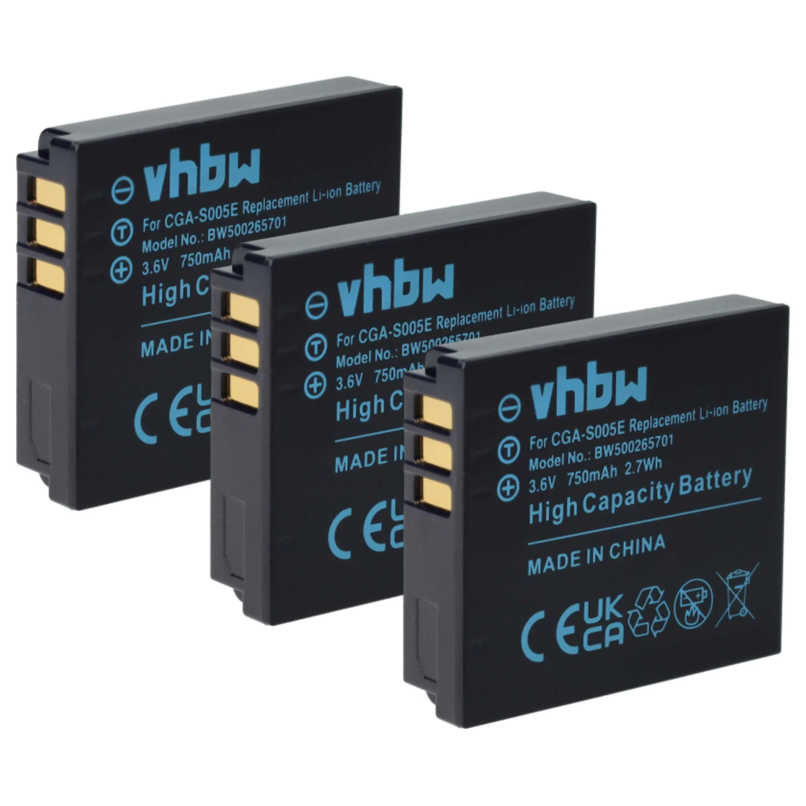 3x Batteries remplace Fuji NP-70 pour appareil photo Fujifilm- 750mAh 3,6V Li-ion