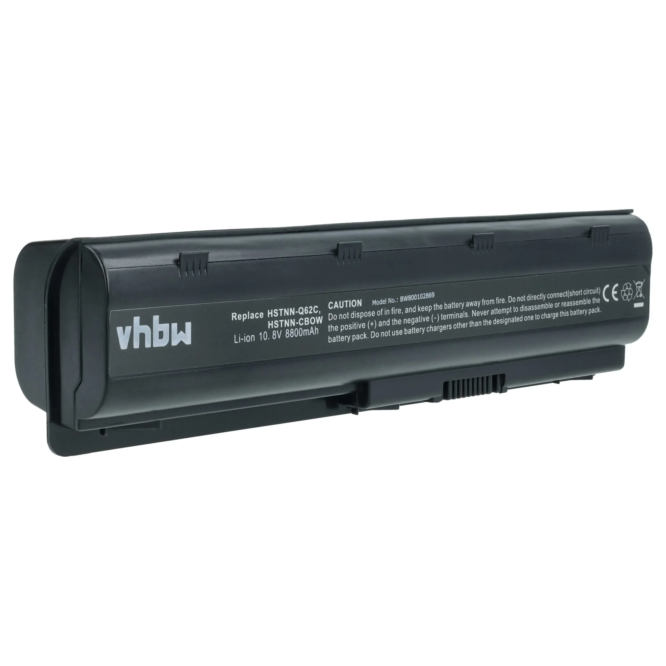 Batterie remplace HP 586006-321, 586006-361 pour ordinateur portable HP CompaQ- 8800mAh 10,8V Li-ion, noir