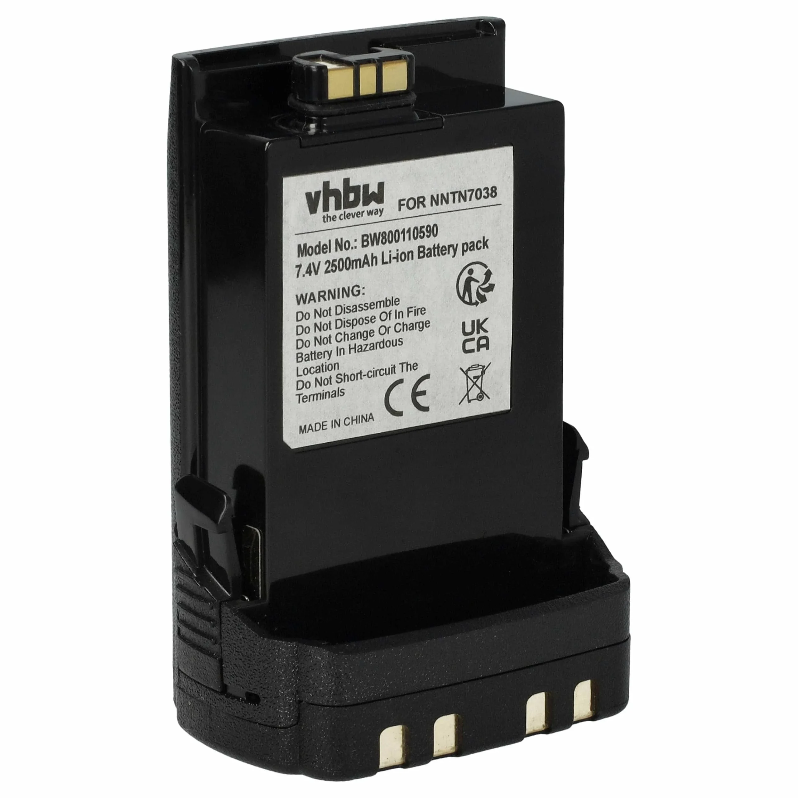 Batterie remplace Motorola NNTN7034A, NNTN7034B pour radio talkie-walkie Motorola- 2500mAh 7,4V Li-ion