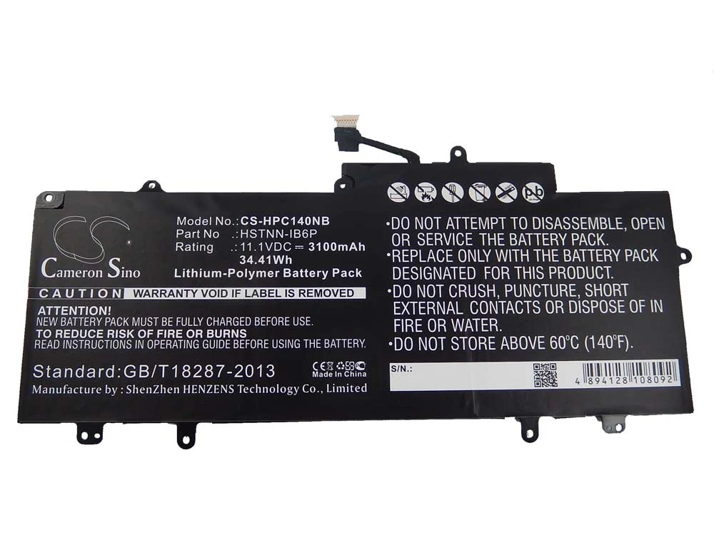 Batterie remplace HP 751895-1B1, 751895-1C1, 752235-005 pour ordinateur portable HP- 3100mAh 11,1V Li-polymère