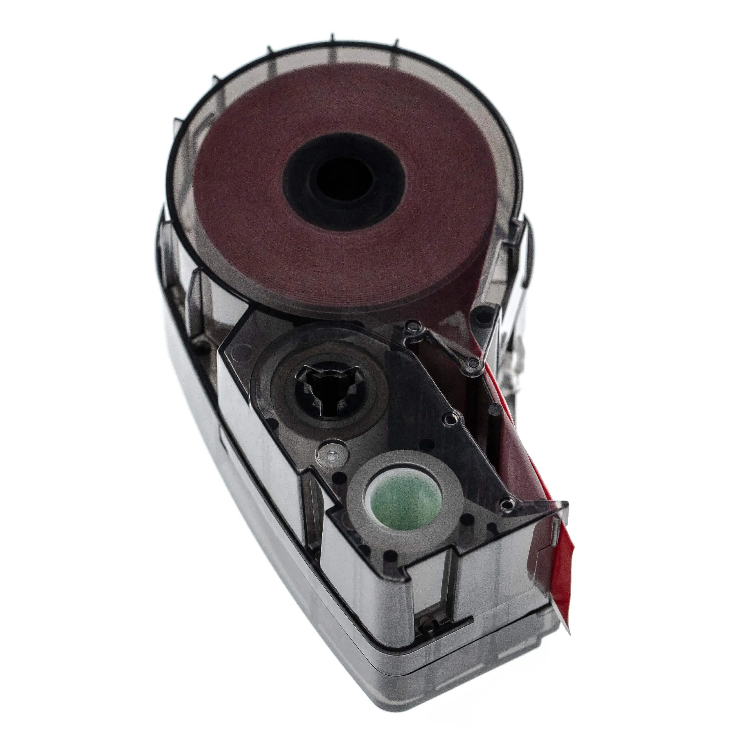 Cassette à ruban remplace Brady M21-750-595-RD - 19,05mm lettrage Blanc ruban Rouge, plastique