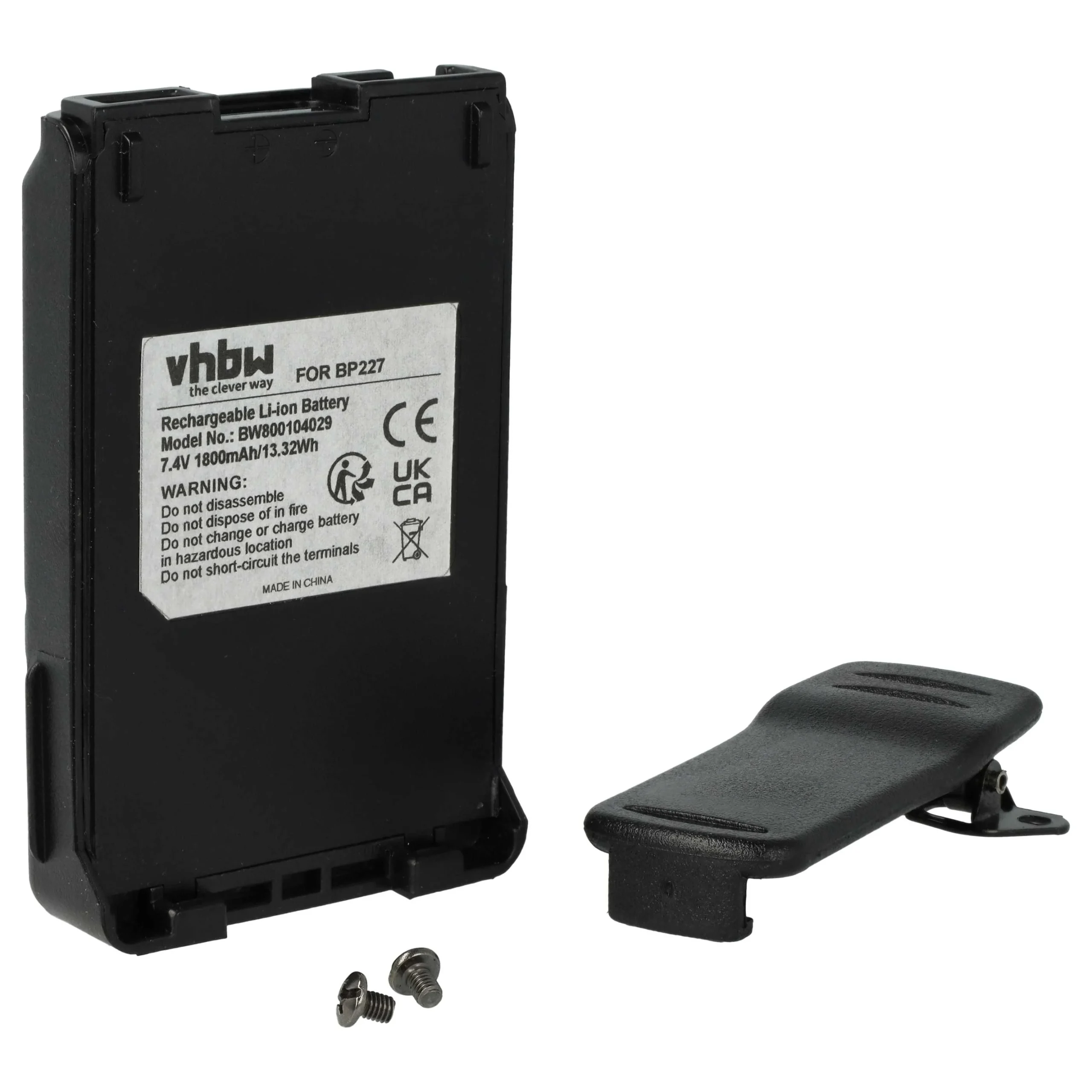 Batterie remplace Icom BP-227, BJ-193, BJ-265, BP-220 pour radio talkie-walkie Icom- 1800mAh 7,4V Li-ion