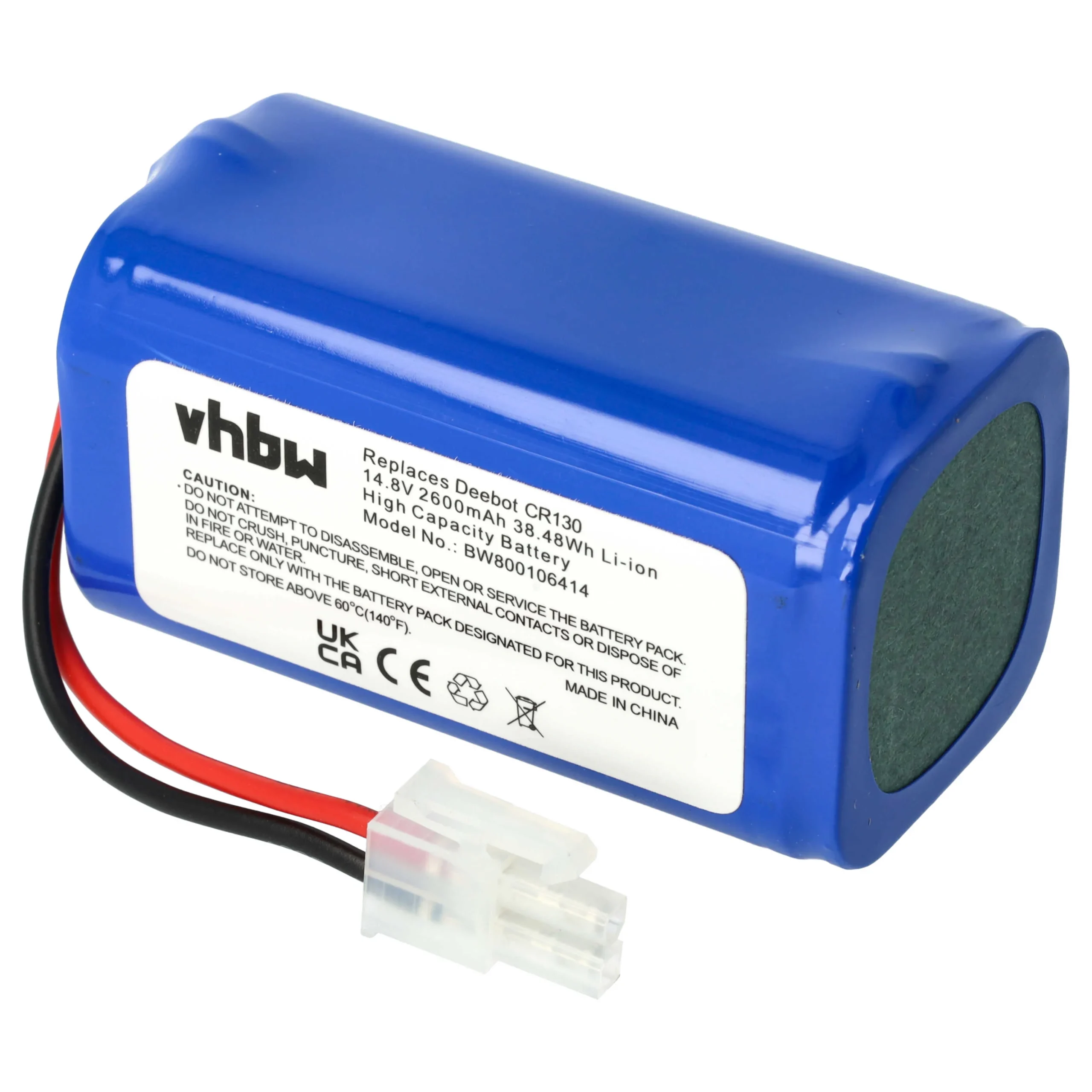 Batterie remplace Ecovacs 4ICR19/65, BL7402A pour robot aspirateur Silvercrest - 2600mAh 14,8V Li-ion
