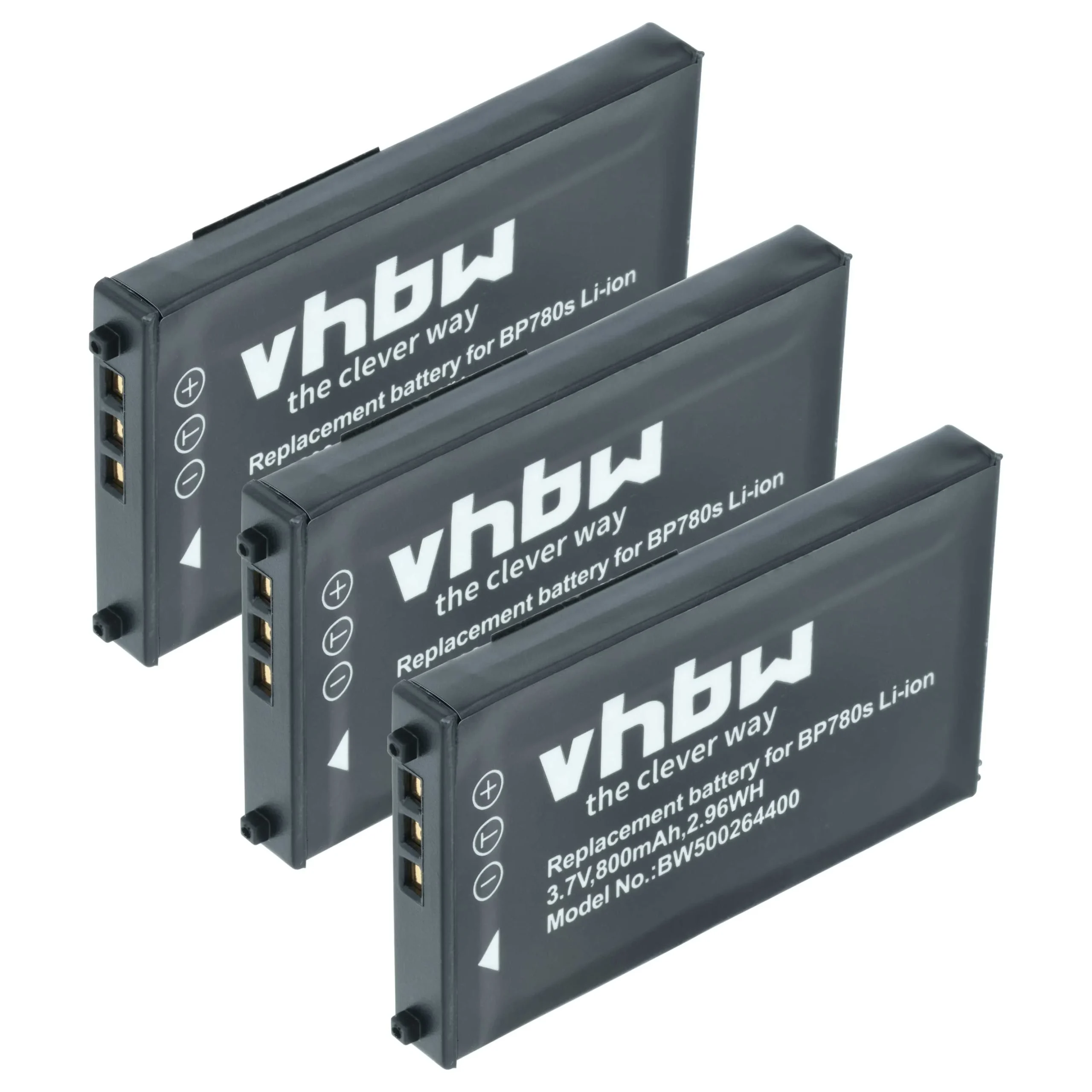 3x Batteries remplace Kyocera BP780s pour appareil photo Contax- 700mAh 3,7V Li-ion