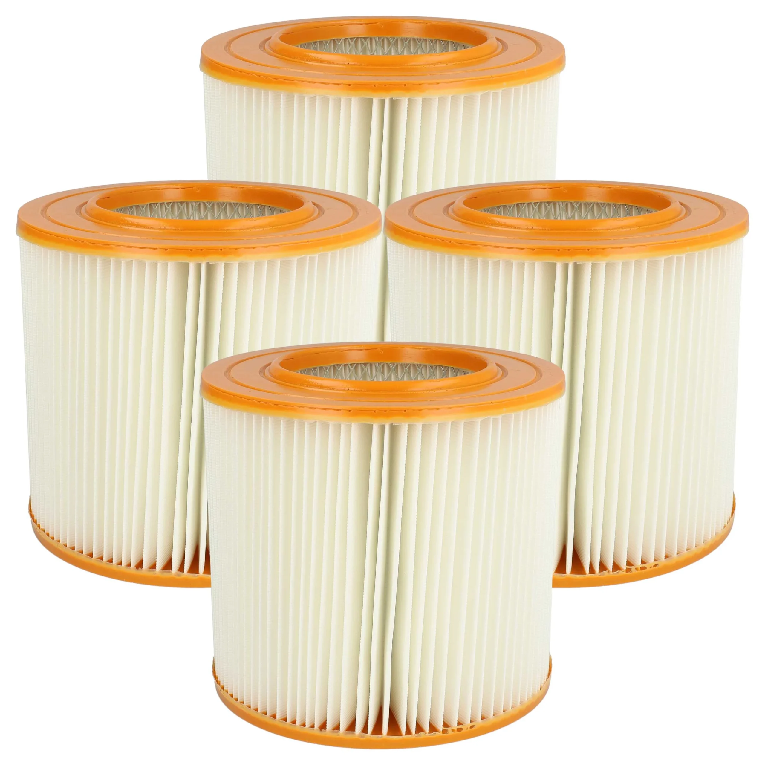 4x Filtre remplace Allaway 210813, 10819, 10813 pour aspirateur Allaway - filtre à lamelles, orange / blanc