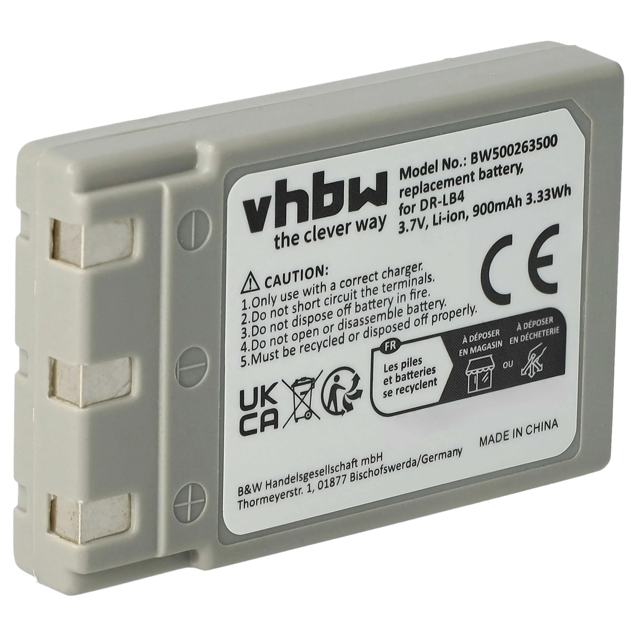Batterie remplace Concord 431-XXX pour appareil photo Praktica- 750mAh 3,7V Li-ion