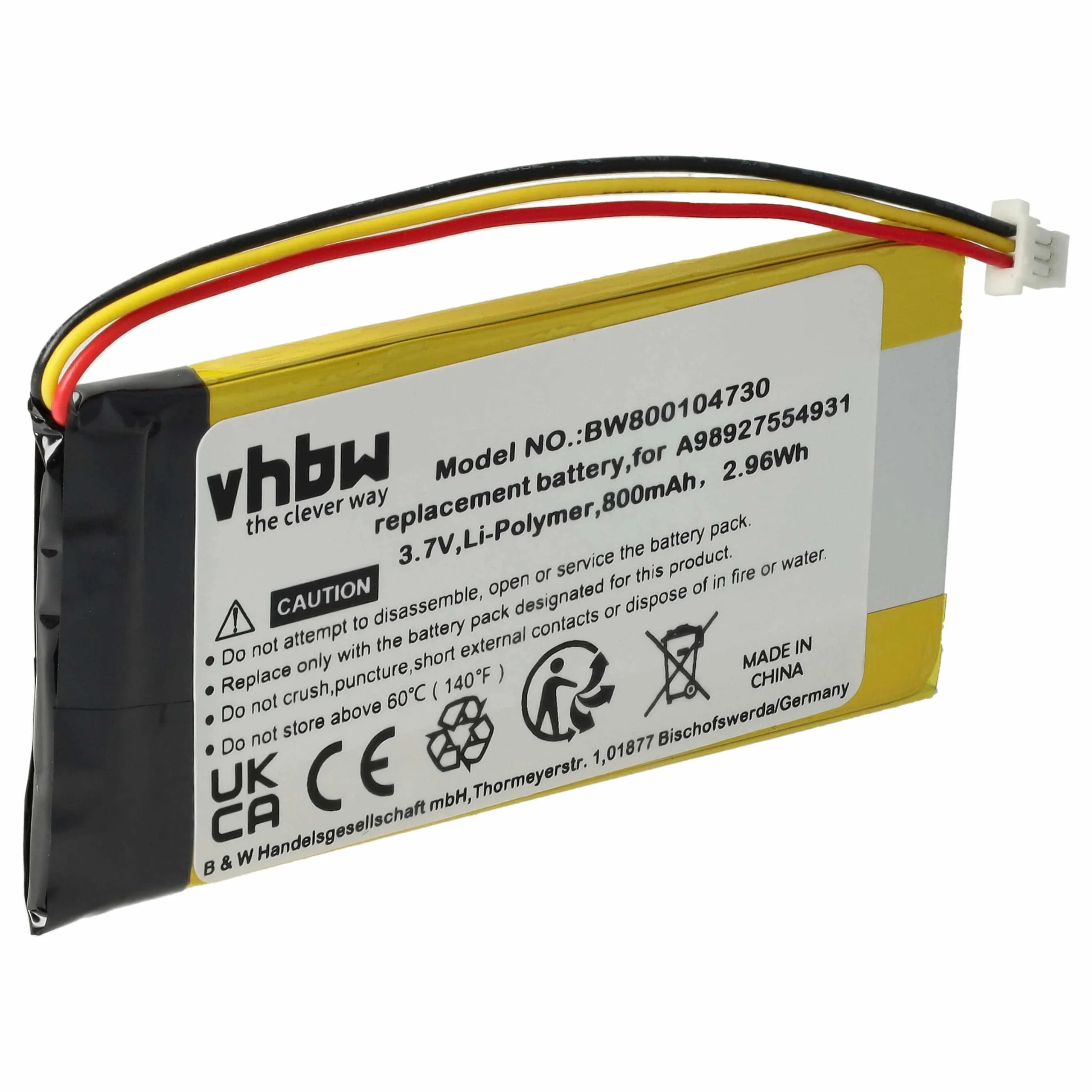 Batterie remplace Sony A98927554931, A98941654402 liseuse ebook - 800mAh 3,7V Li-polymère