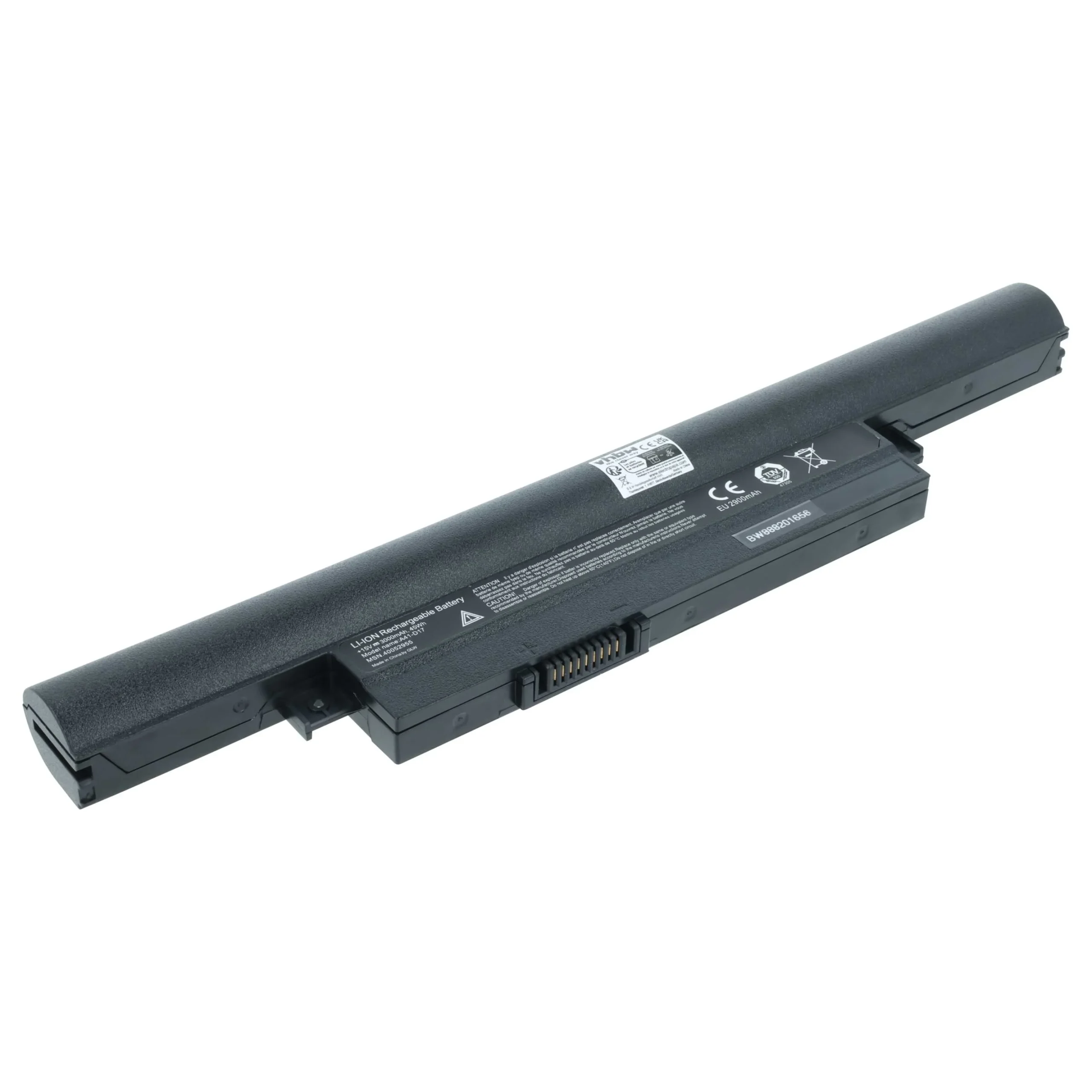 Batterie remplace Medion 0B20-01D1000M pour ordinateur portable Medion- 3000mAh 15V Li-polymère, noir