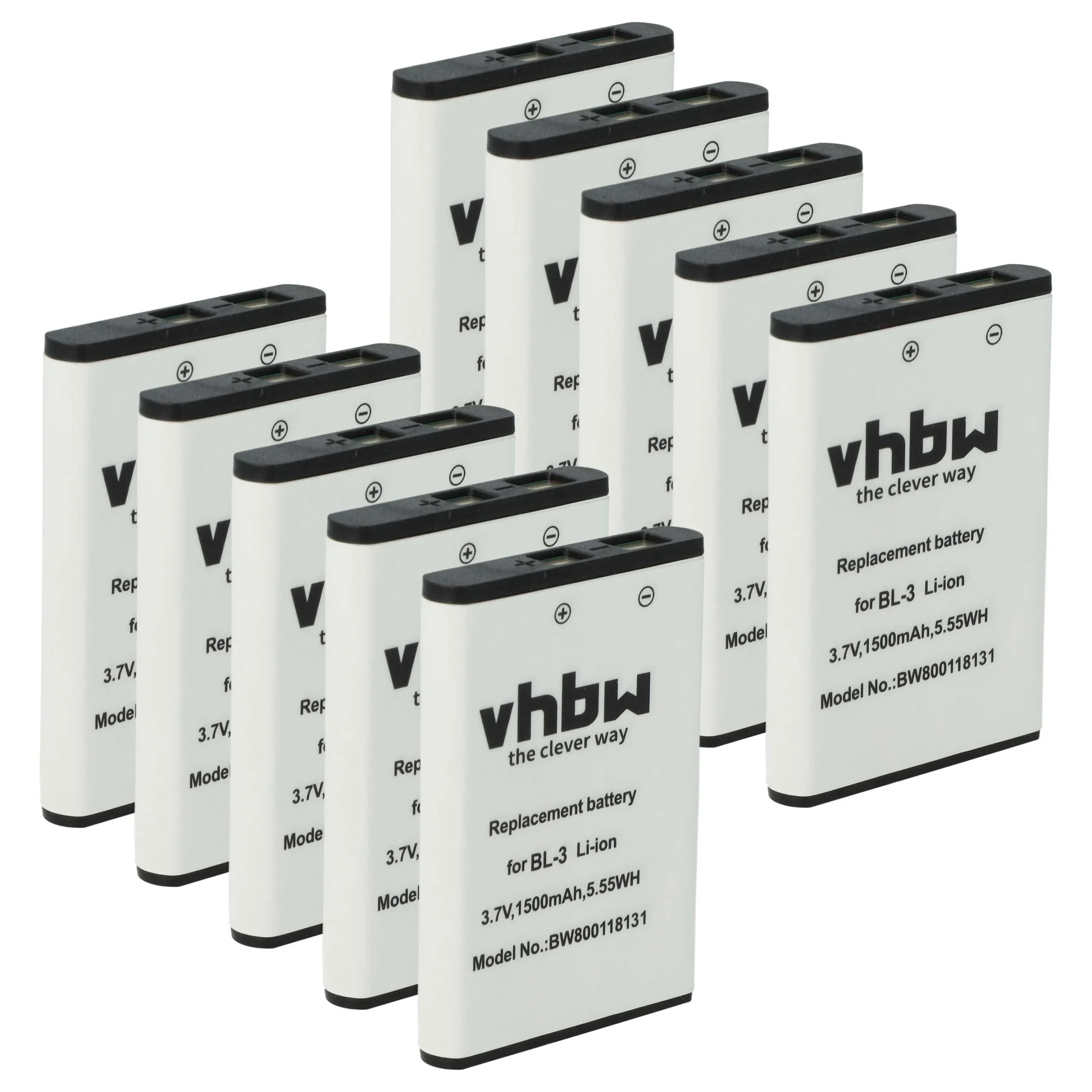 10x Batteries remplace Baofeng BL-3 pour radio talkie-walkie Yaesu- 1500mAh 3,7V Li-ion