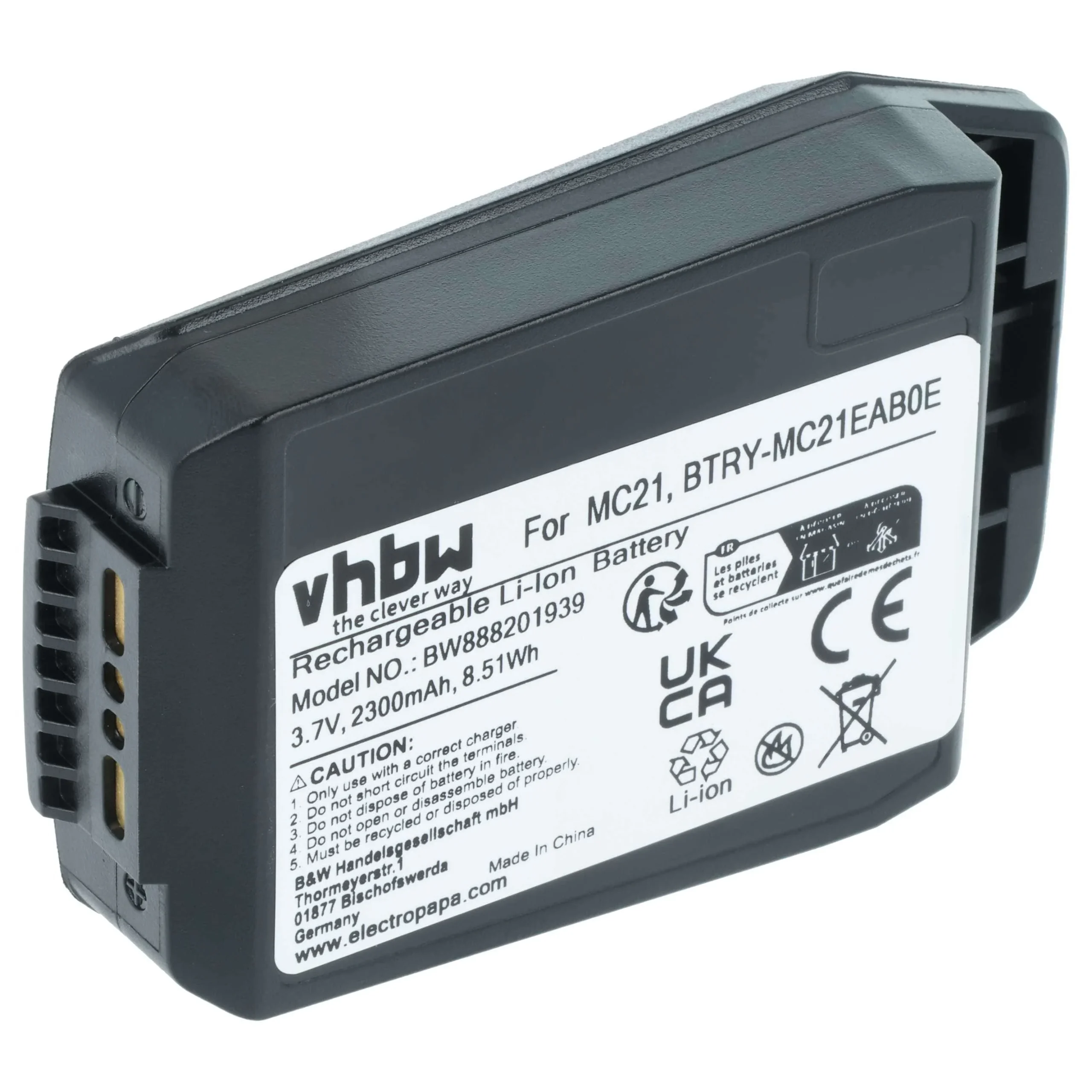 Batterie remplace Motorola 82-105612-01, 82-150612-01 pour ordinateur de poche Motorola - 2300mAh 3,7V Li-ion