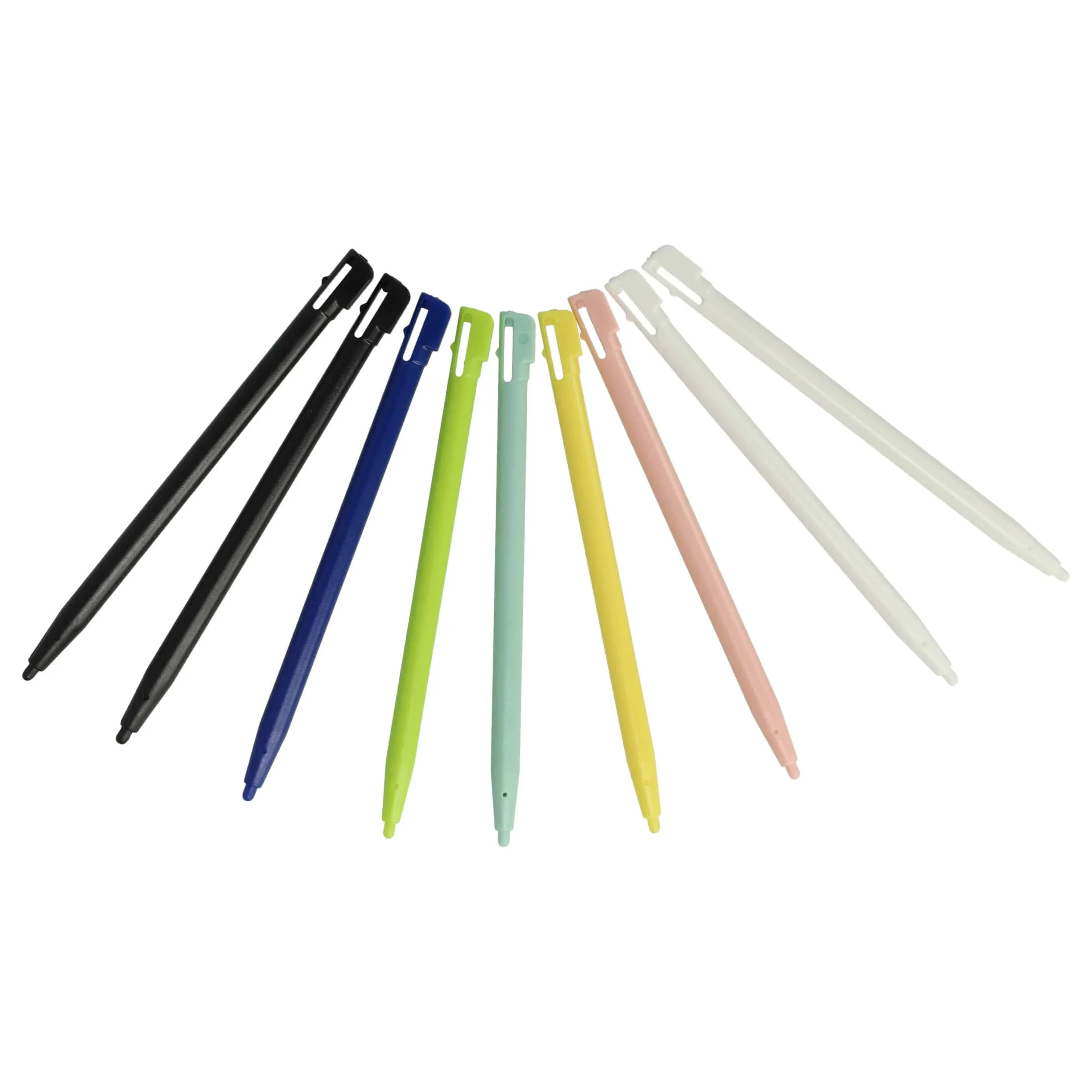 10x Stylos de saisie pour console de jeux Nintendo DSi, DSi XL, DS Lite - noir, rose, blanc, bleu, rouge, vert