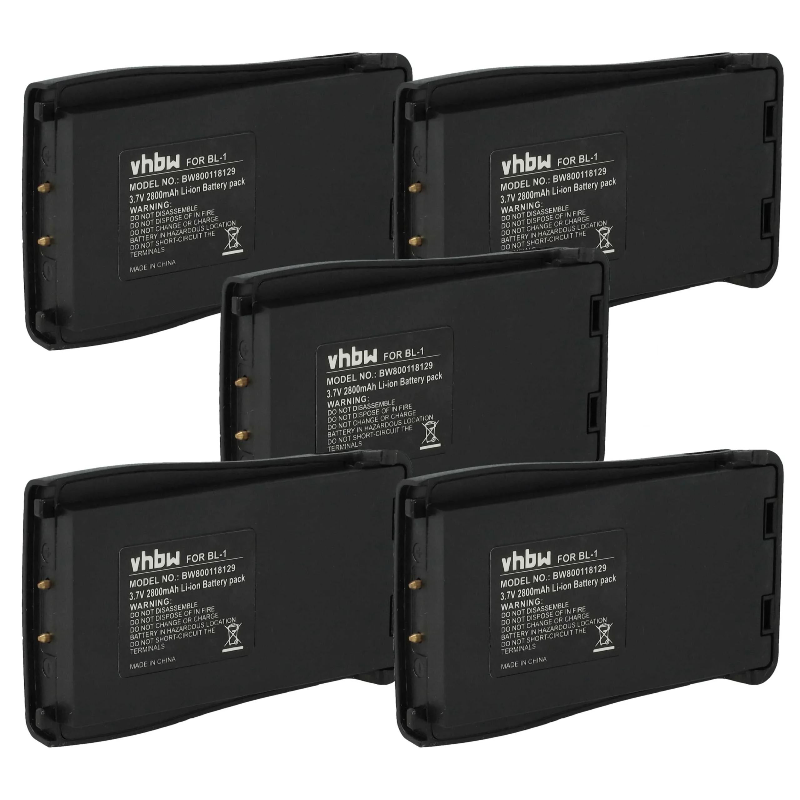 5x Batteries remplace Baofeng BL-1 pour radio talkie-walkie Retevis- 2800mAh 3,7V Li-ion