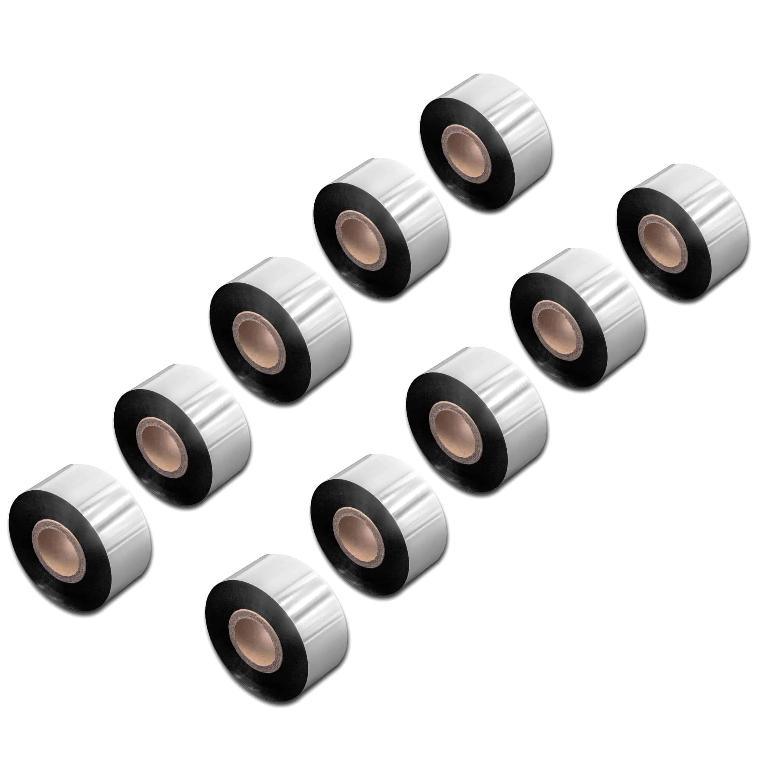 10x Ruban de transfert thermique pour imprimante Godex, Printronix, TSC, Valentin - 30 mm x 300 m, résine/cire