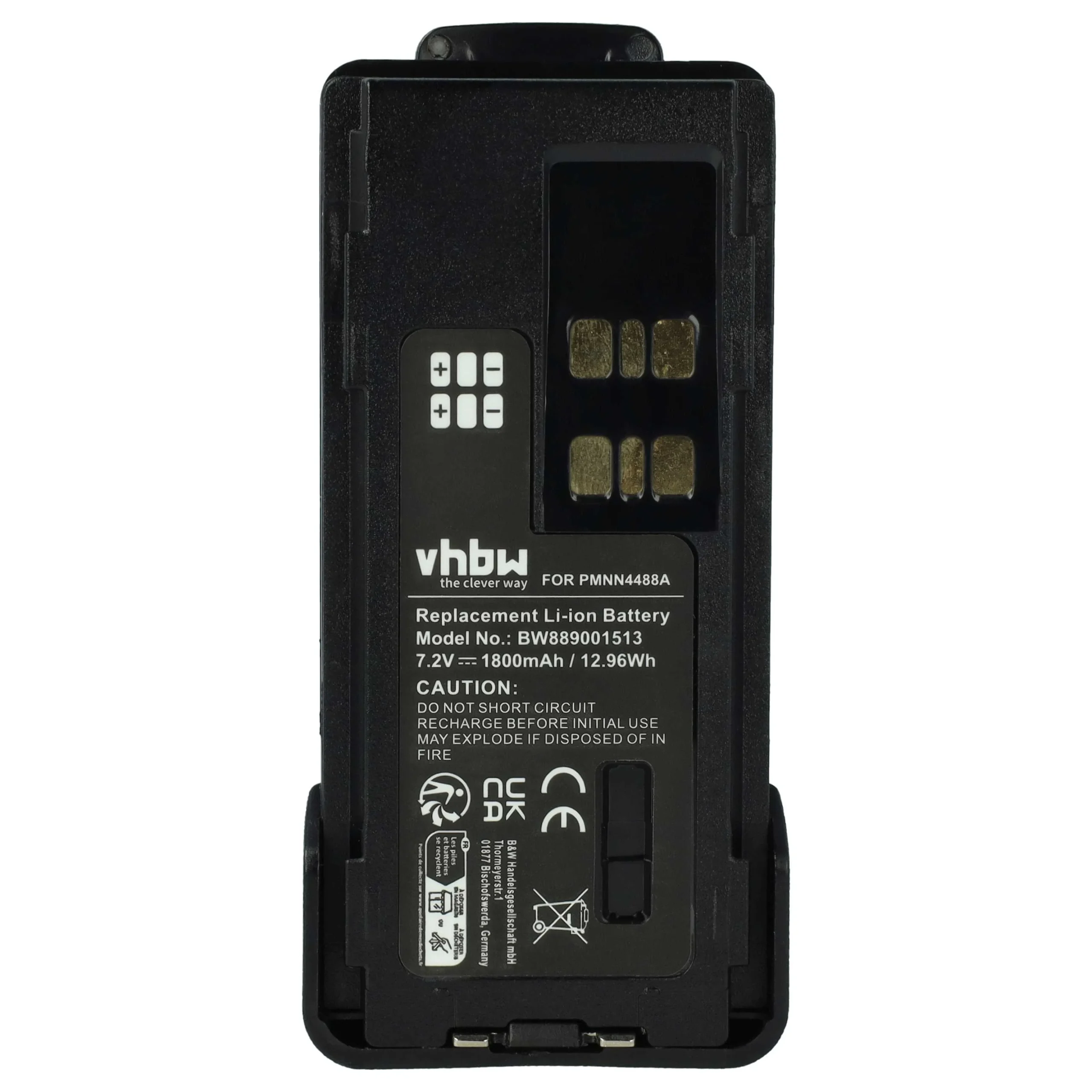 Batterie remplace Motorola PMNN4415, PMNN441 pour radio talkie-walkie Motorola- 1800mAh 7,4V Li-ion