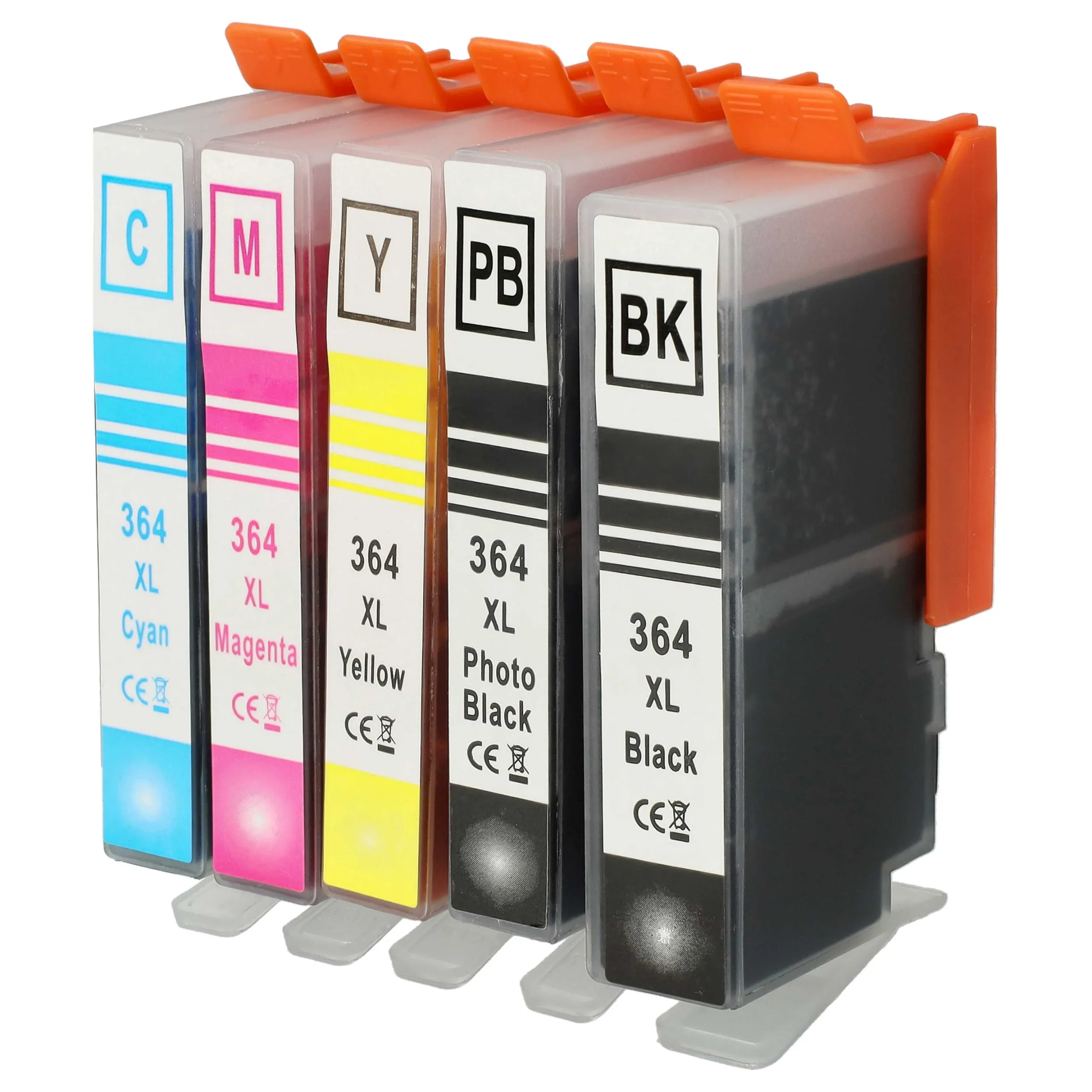 5x Cartouches remplace HP CB325EE Yellow, 364XL, CB324EE Magenta pour imprimante - multicouleurs
