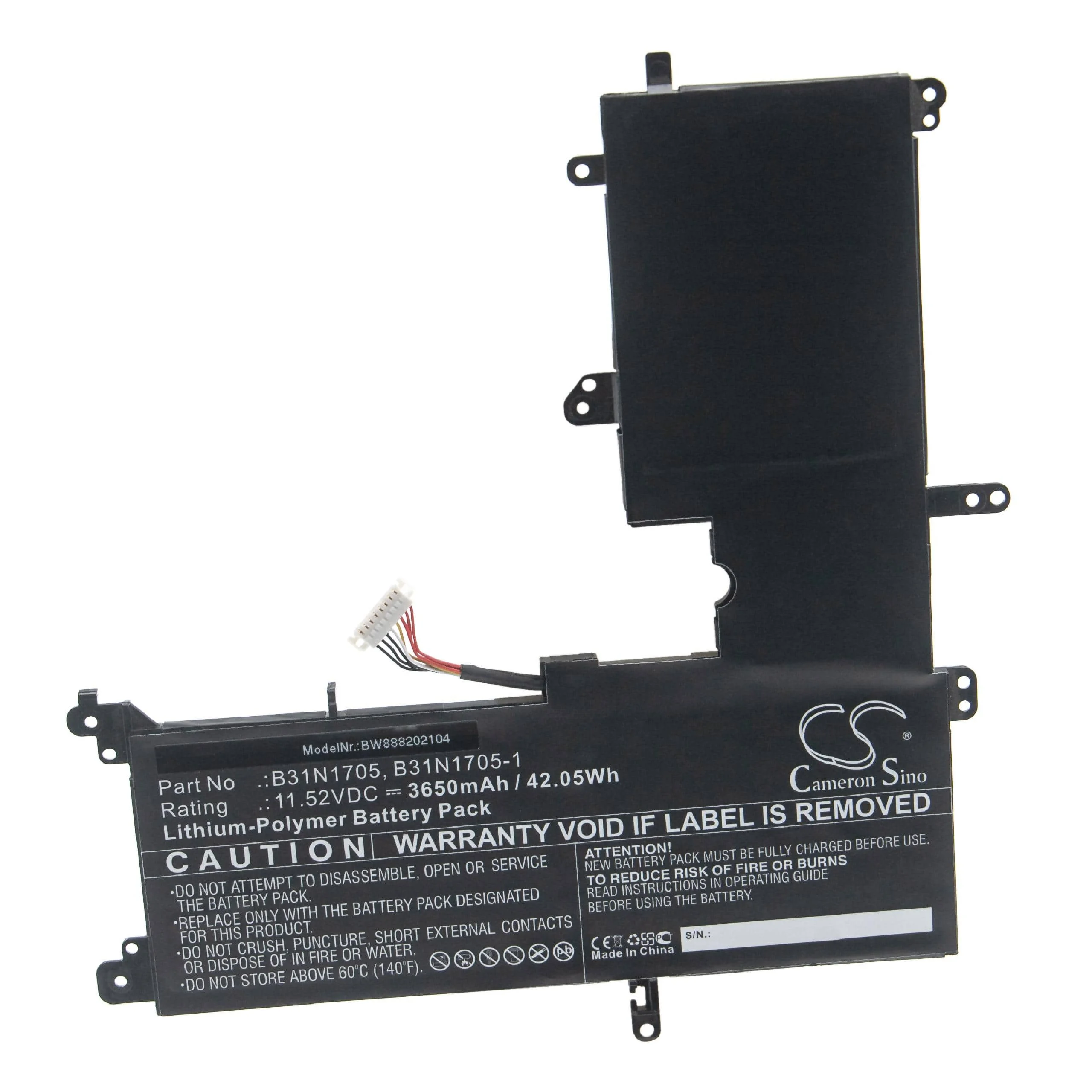 Batterie remplace Asus 0B200-02660000 pour ordinateur portable Asus- 3650mAh 11,52V Li-polymère